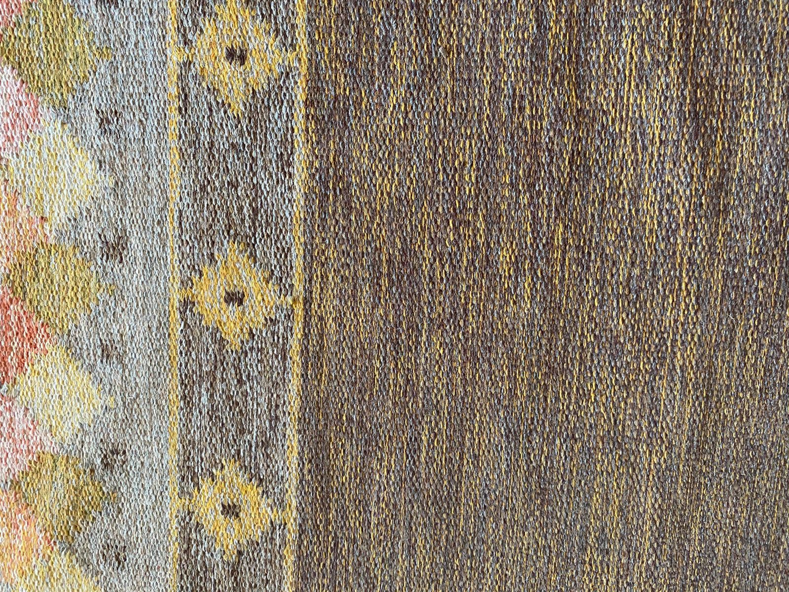 photo buy Scandinavian Modern Röllakan Pastel Color Flatweave Rug, Sweden, 1950s