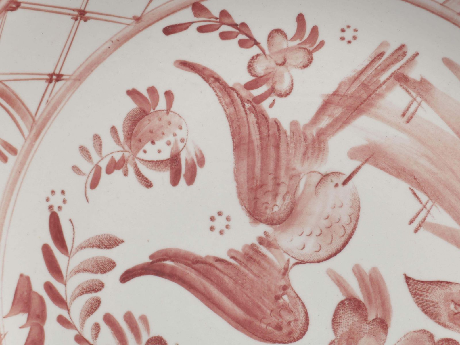 Folk Art Dish With Red Floral Motif By Ilse Claesson For Rörstrand, Sweden 1930 photo vinterior