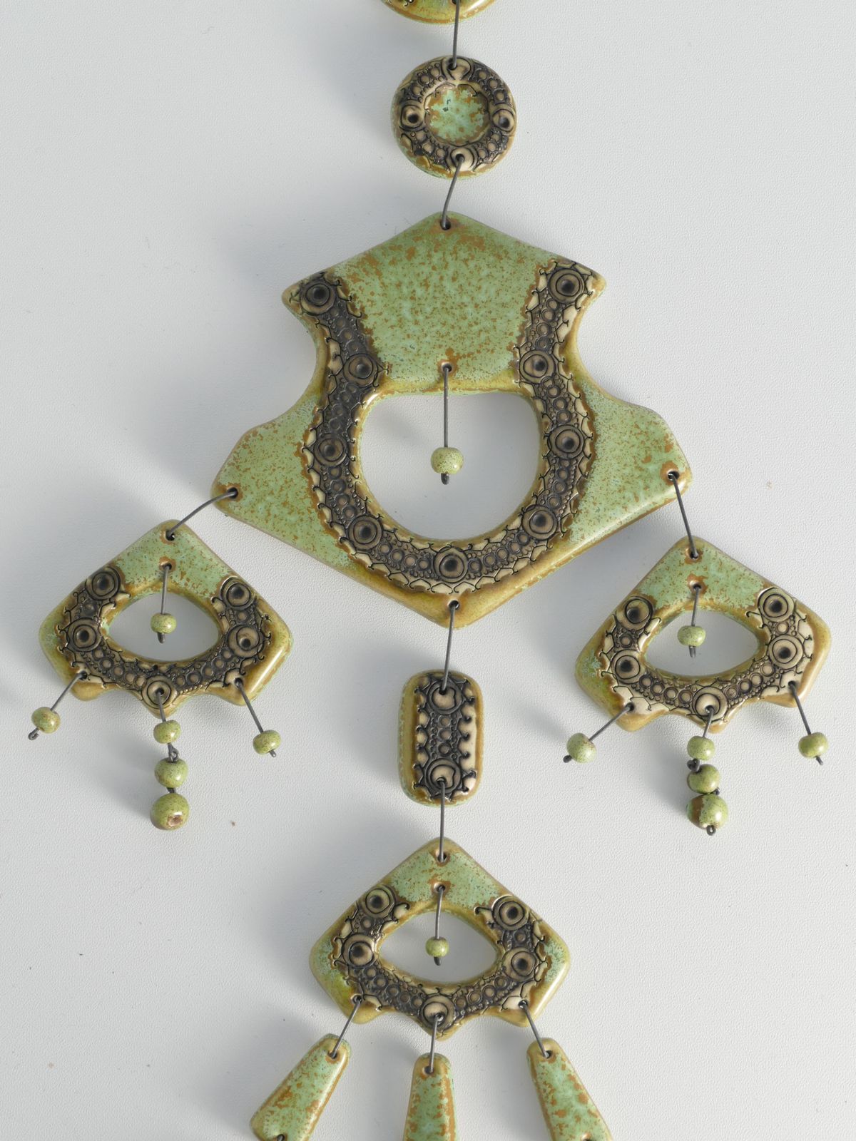 Sage Green Wall Sculpture By Maija Liisa Vasenius For Kalevala Koru, 1960s photo 644.0