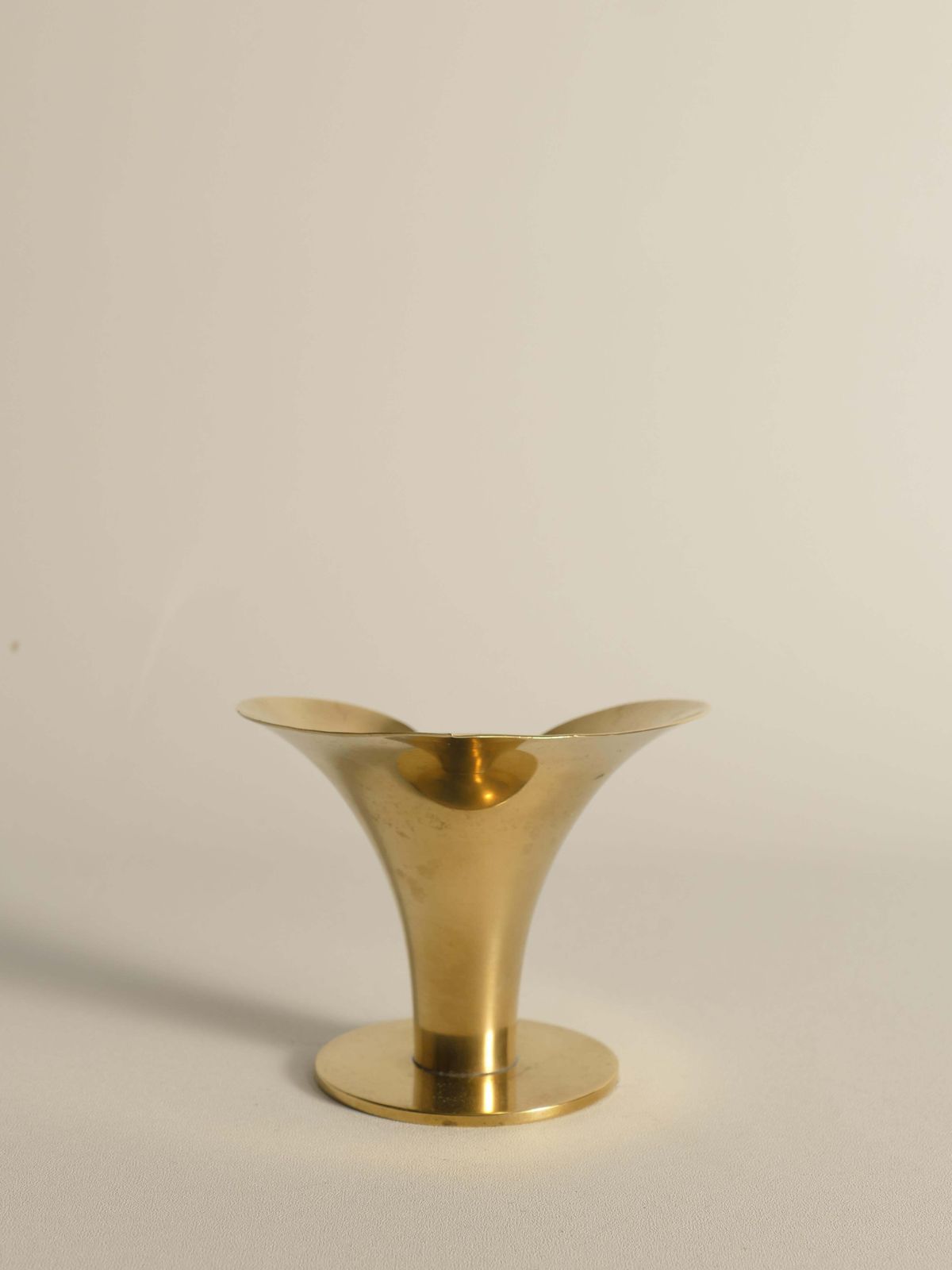 Art Deco Brass Calla Lily Candle Holder By Carl Einar Borgström For Ystad Metall photo 318.0