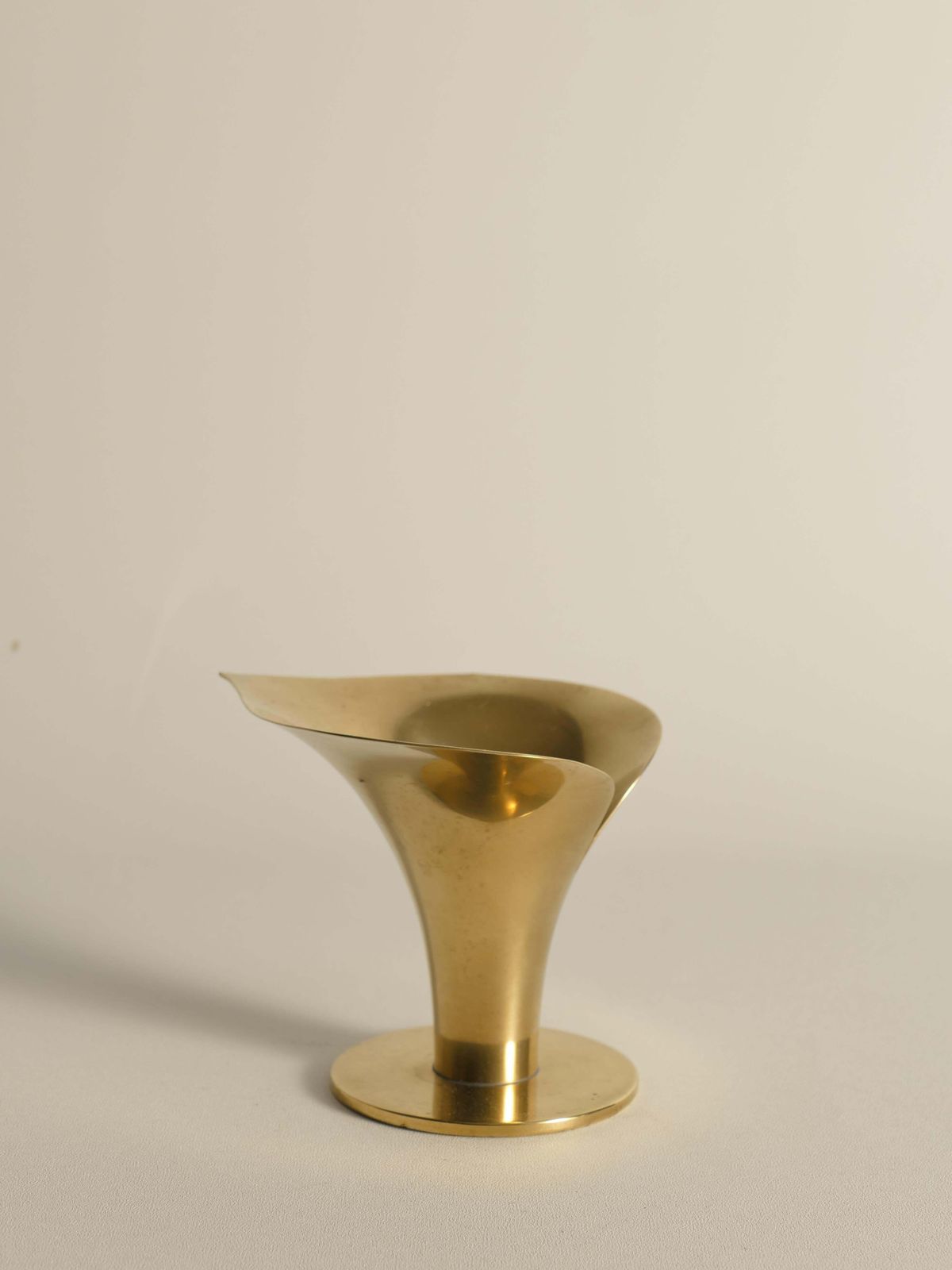 Art Deco Brass Calla Lily Candle Holder By Carl Einar Borgström For Ystad Metall photo buy