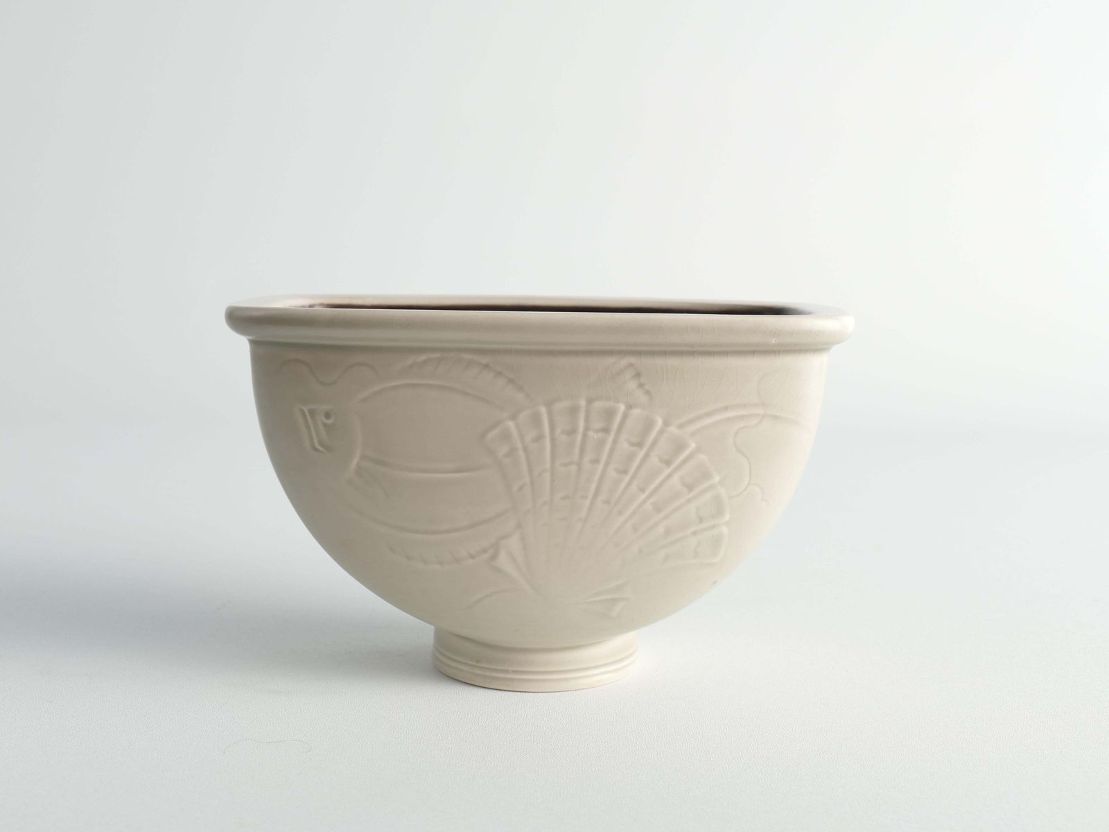 Art Deco Vase With Sea Motif By Nils Thorsson, Aluminia/Royal Copenhagen, 1930s photo vinterior