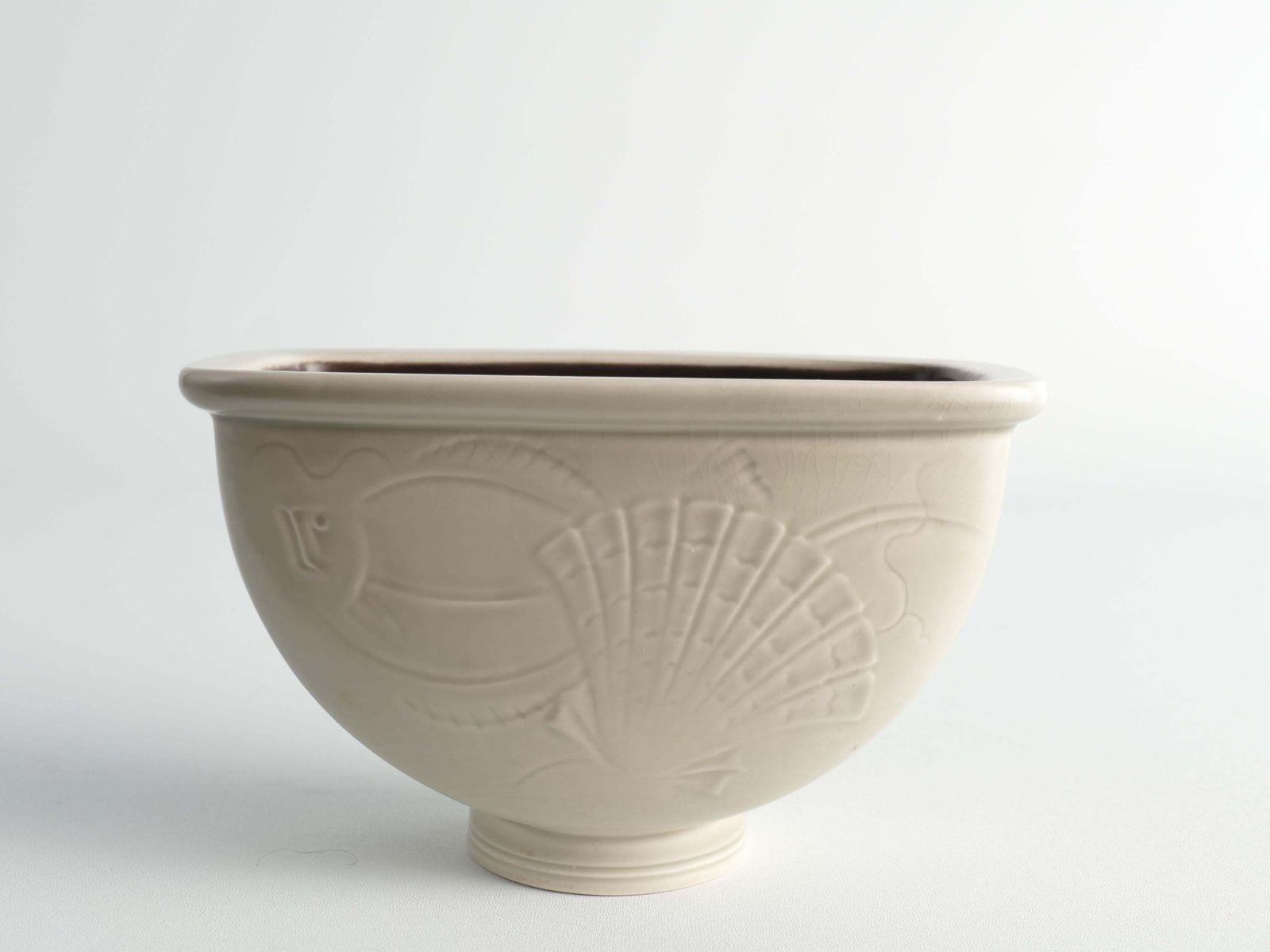 photo furniture Art Deco Vase With Sea Motif By Nils Thorsson, Aluminia/Royal Copenhagen, 1930s