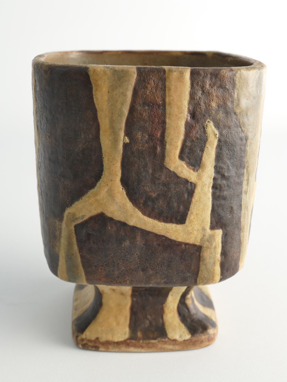 Midcentury Modern Fat Lava Ceramic Vase By Fridegart Glatzle, Karlsruhe, 1960s photo vintage