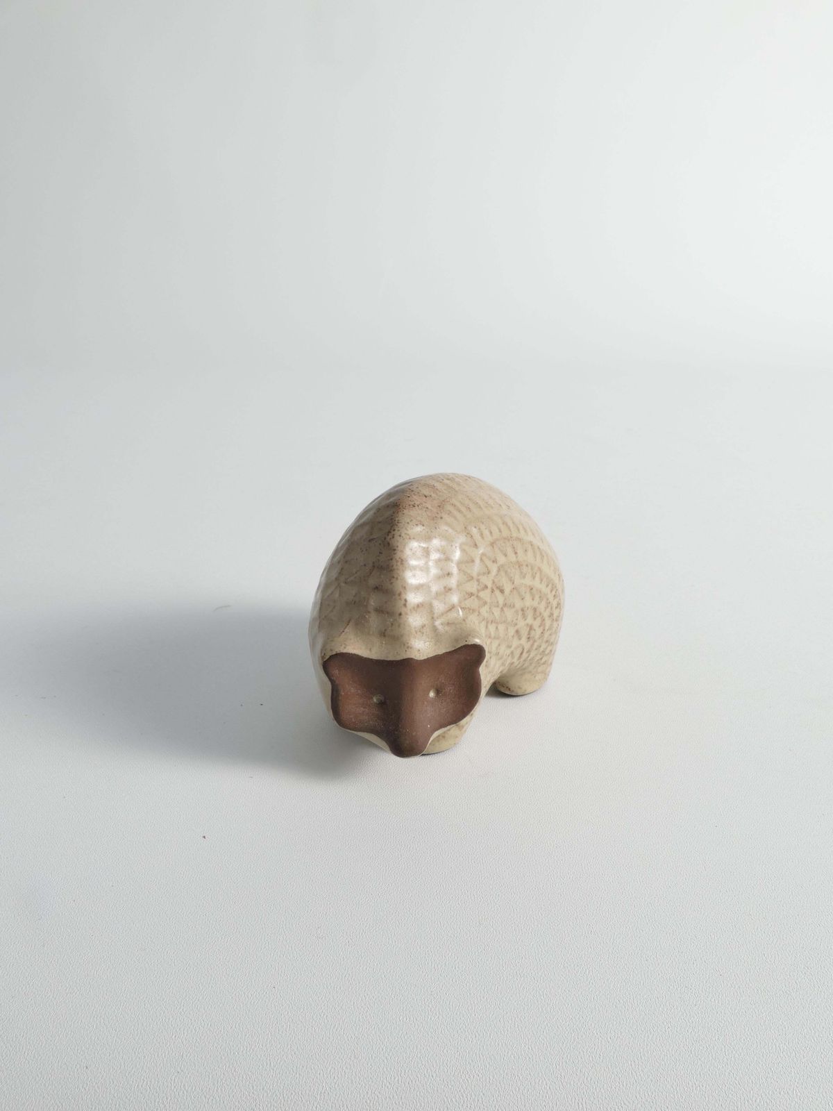photo for sale Scandinavian Modern Zigzag Patterned Earthenware Hedgehog, 1960s