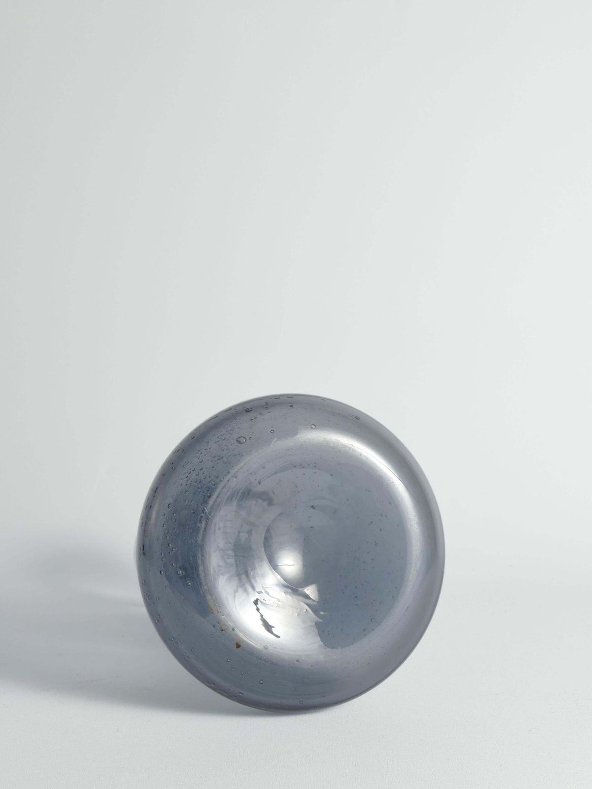 Scandinavian Modern Blue Glass Vase By Erik Höglund For Boda, Sweden 1960's photo vintage