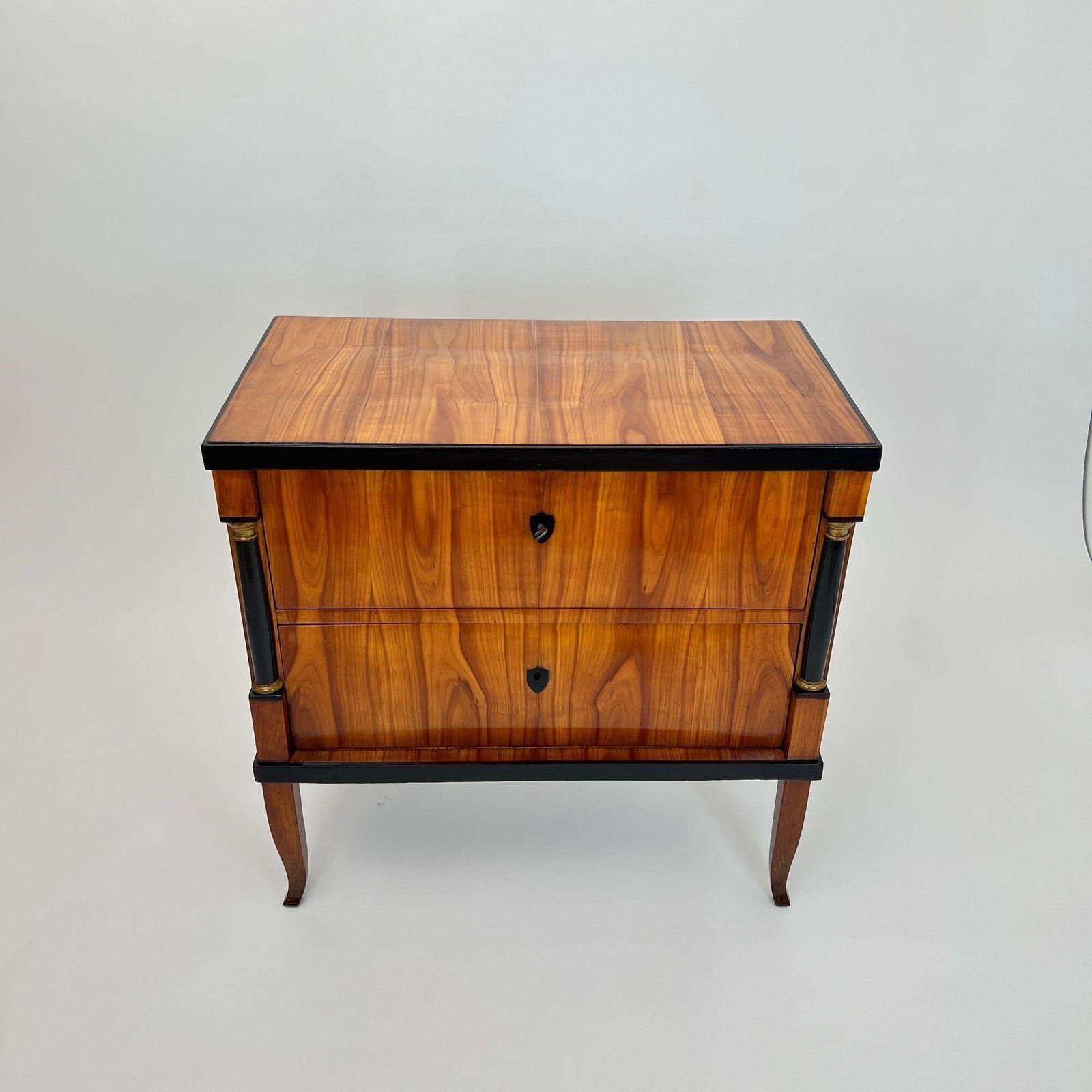 Biedermeier Commode, Cherry Wood, Ebonized, Gilded, Franconia Circa 1820 photo buy