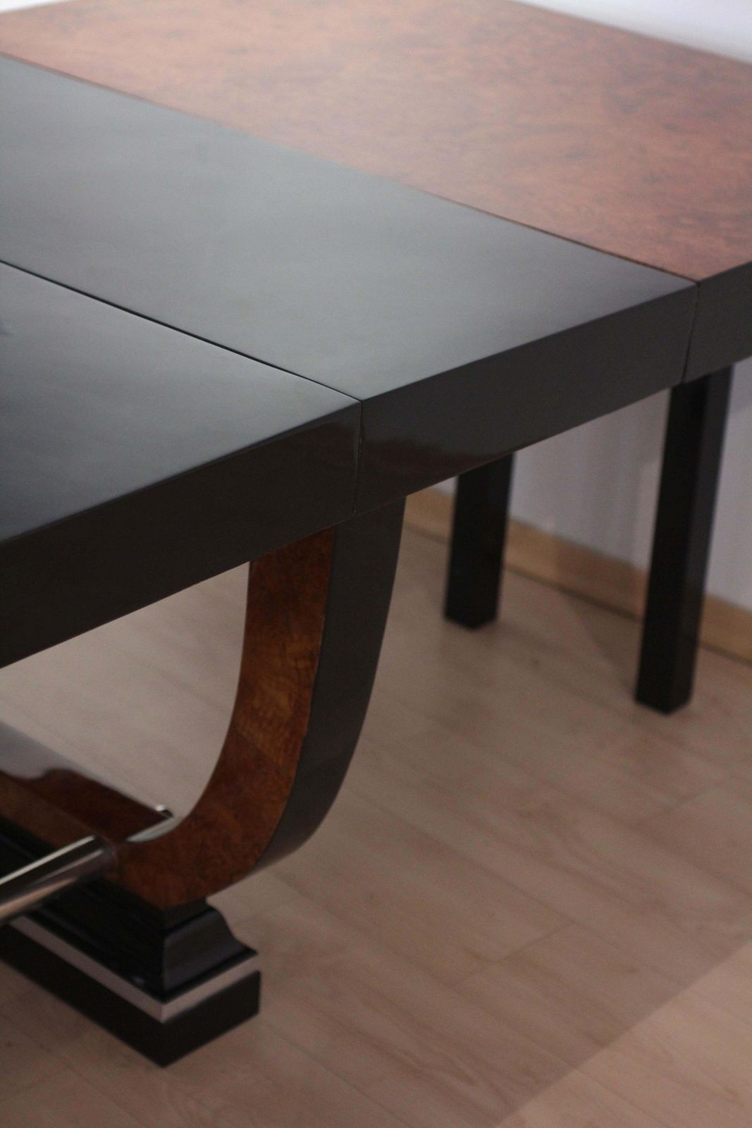 photo buy Expandable Art Deco Dining Table, Thuja Roots, Lacquered, France, Circa 1930