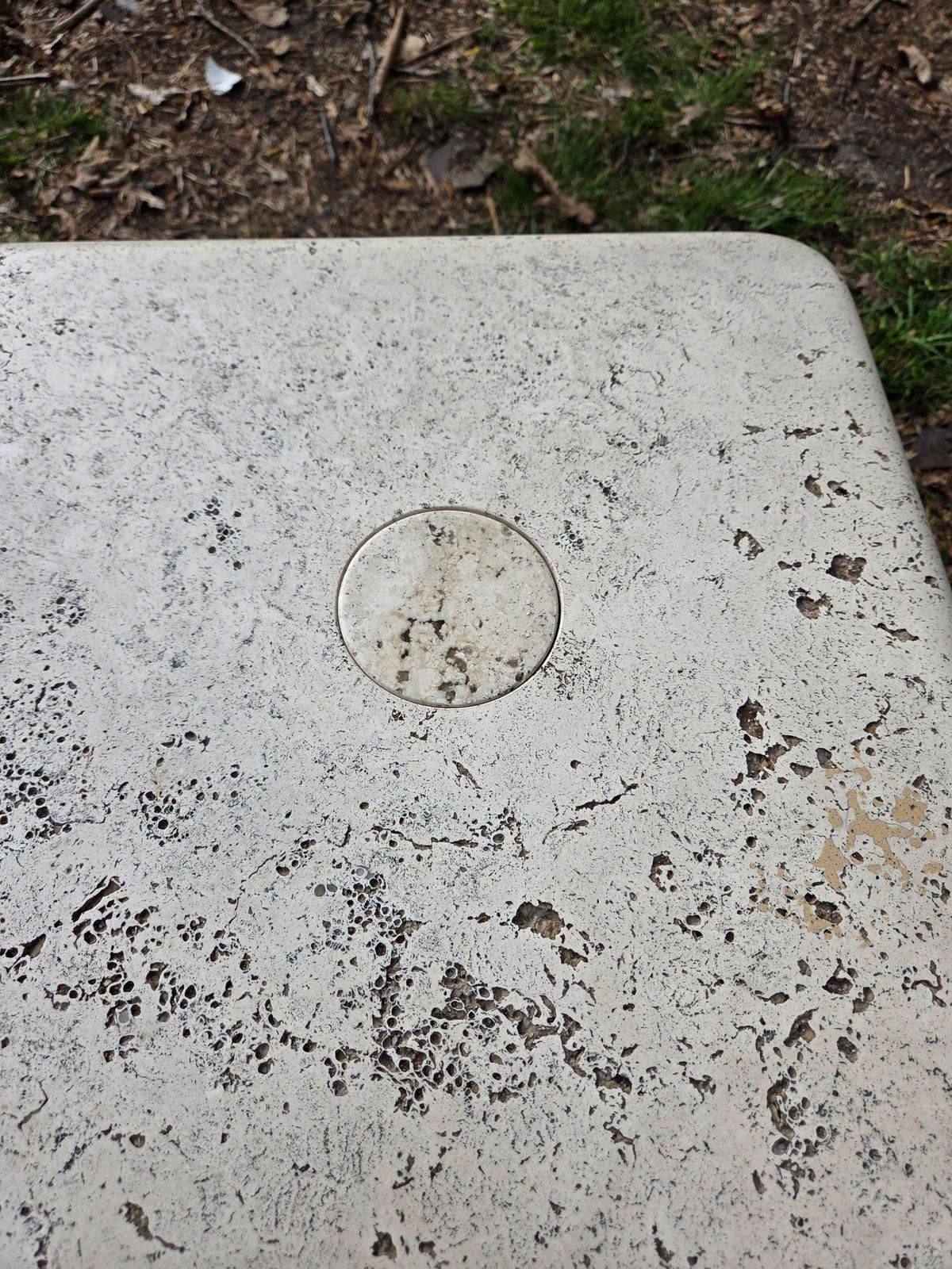 Rough Travertine Coffee Table By "Angelo Mangiarotti" For Up & Up, Made In Italy photo vinterior