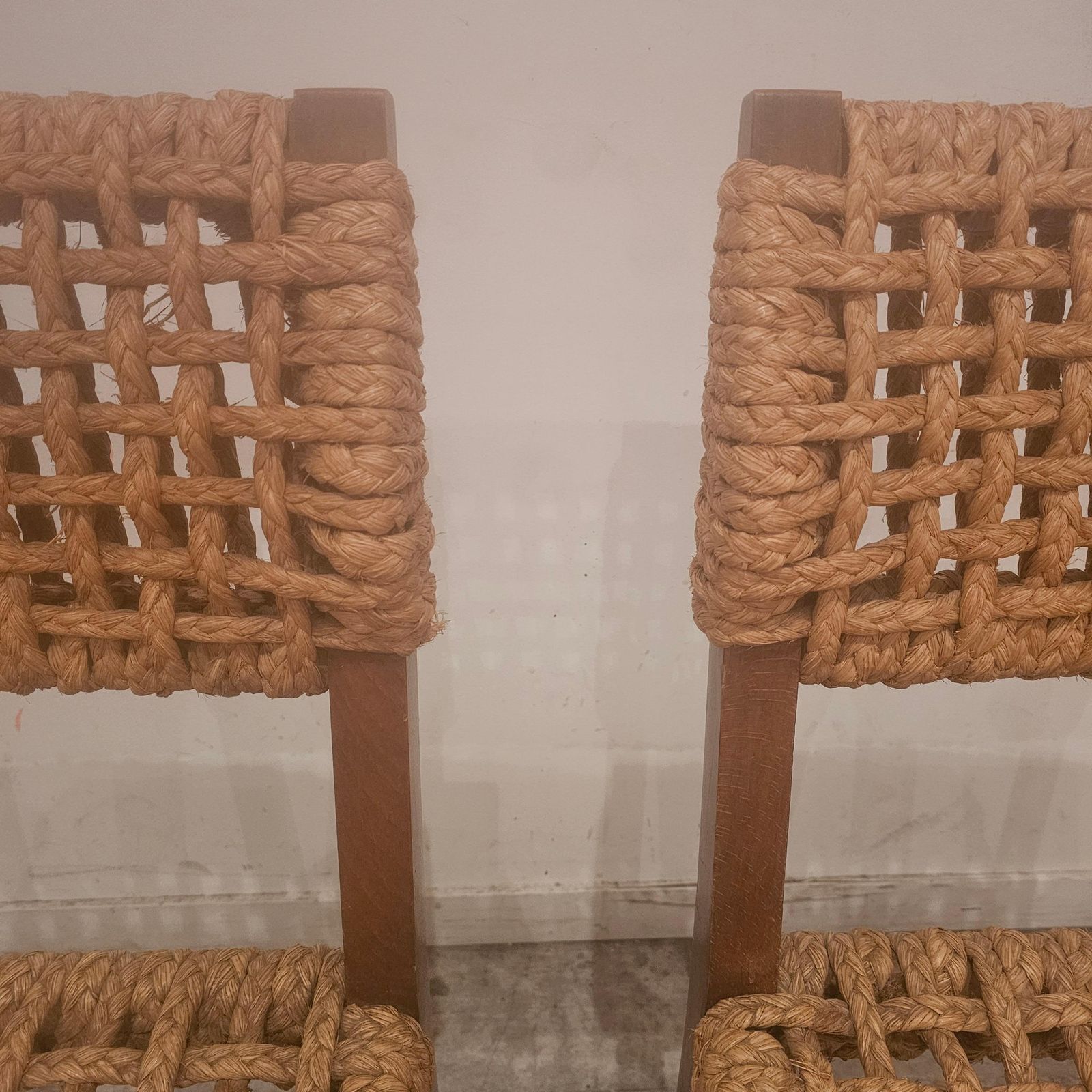 Pair Chairs Of Adrien Audoux & Frida Minet, France 1970's photo 3523.0