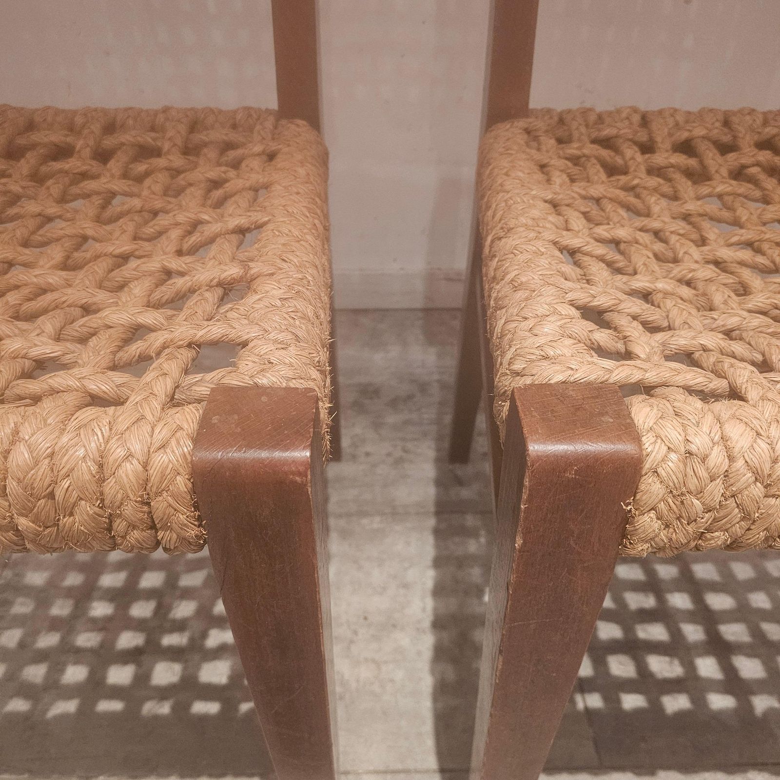 Pair Chairs Of Adrien Audoux & Frida Minet, France 1970's photo buy