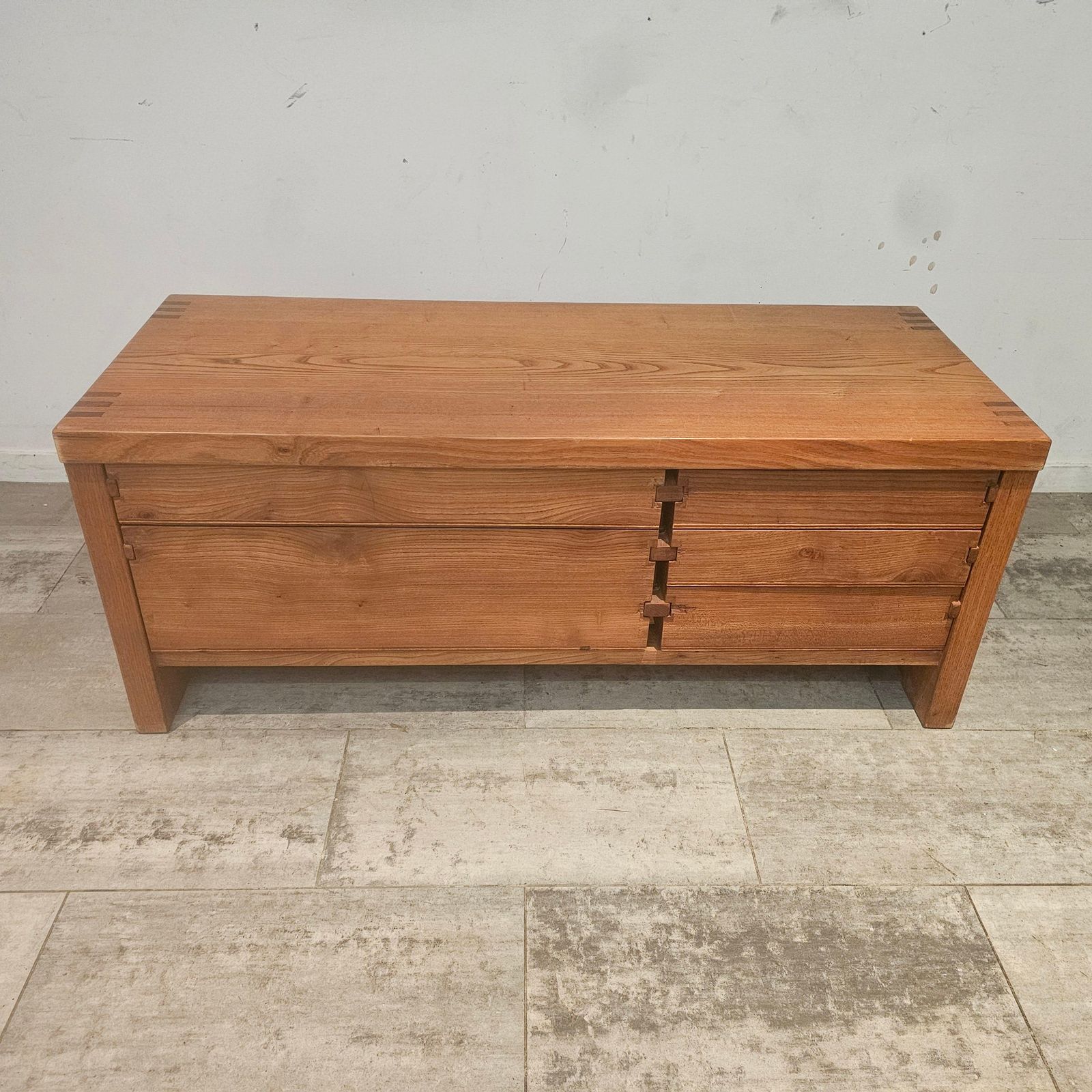 photo vintage Pierre Chapo Drawer In Elm Model R14, Made In France