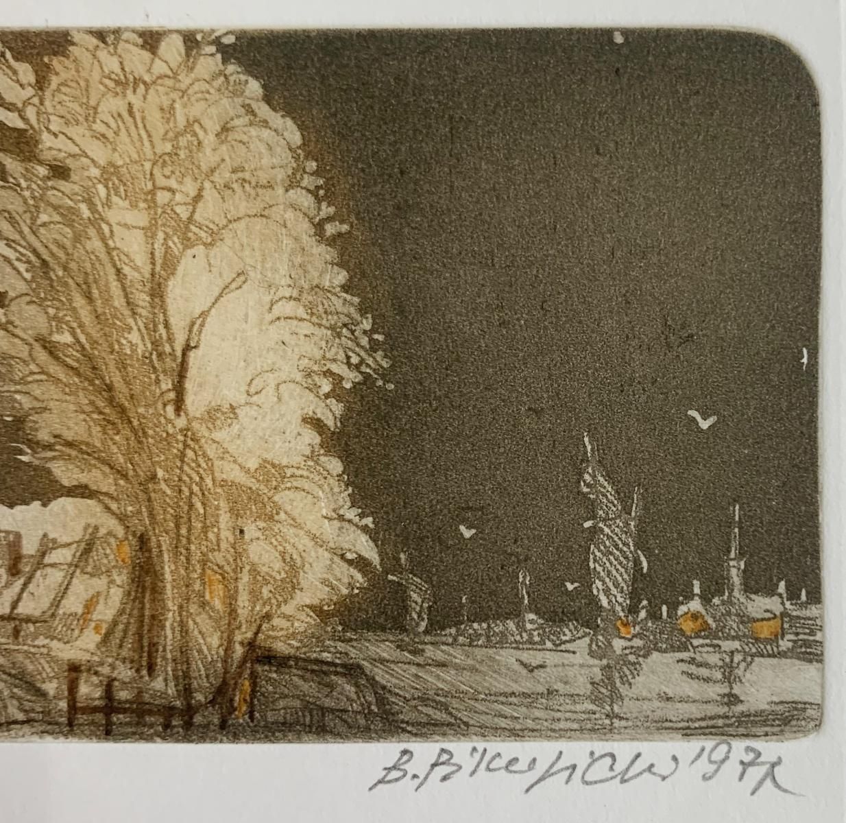 Bogdan Pikulickia Landscape. Contemporary Print, Embossed Paper, Monochromatic, European Artist1997 photo Art