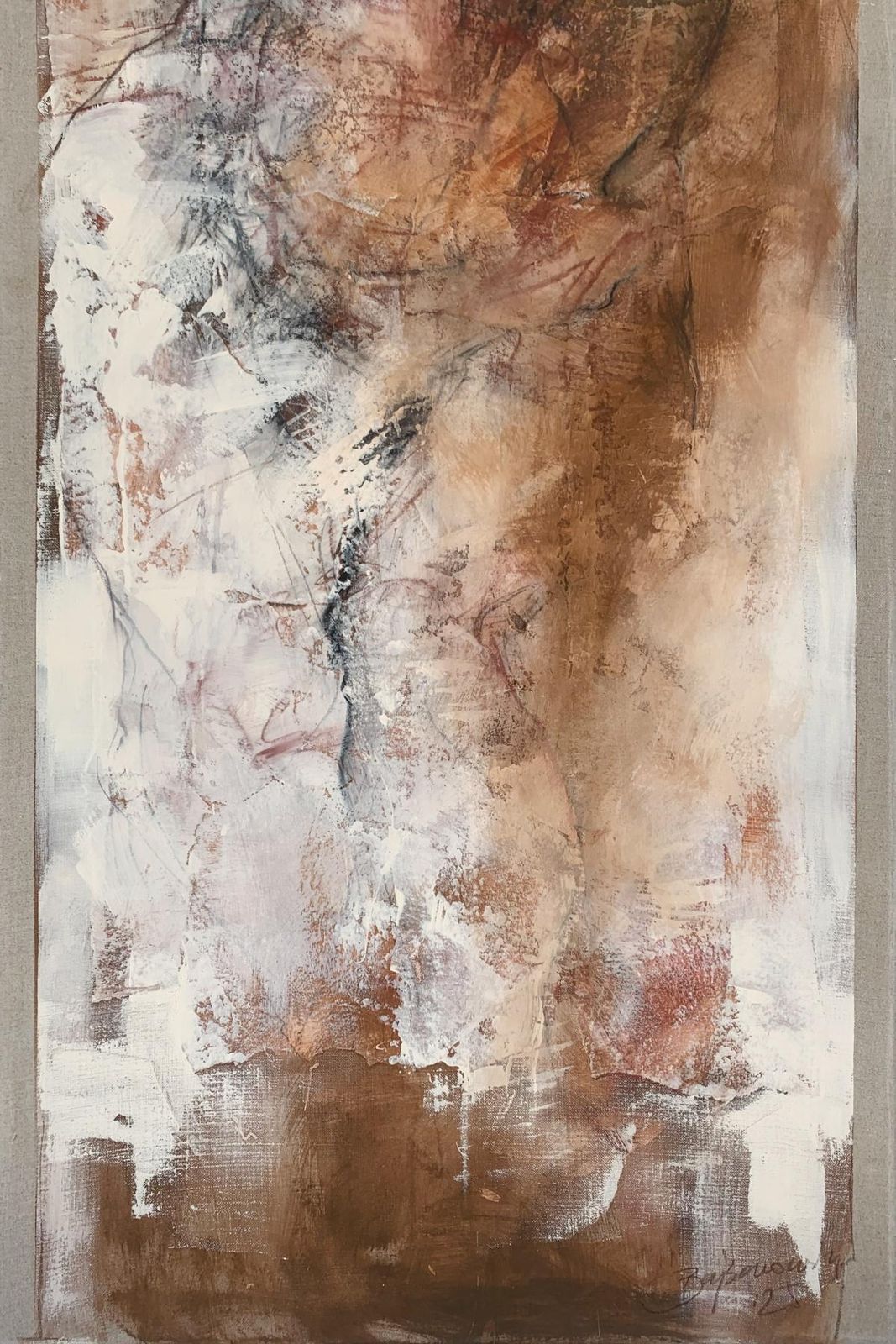 Michał Bajsarowicznude. Figurative And Abstract Acrylic Painting, Body, Polish Artist2025 photo for sale