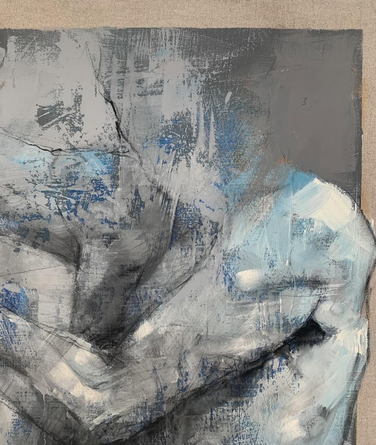 Michał Bajsarowicznude. Figurative And Abstract Acrylic Painting, Body, Polish Artist2025 photo Art