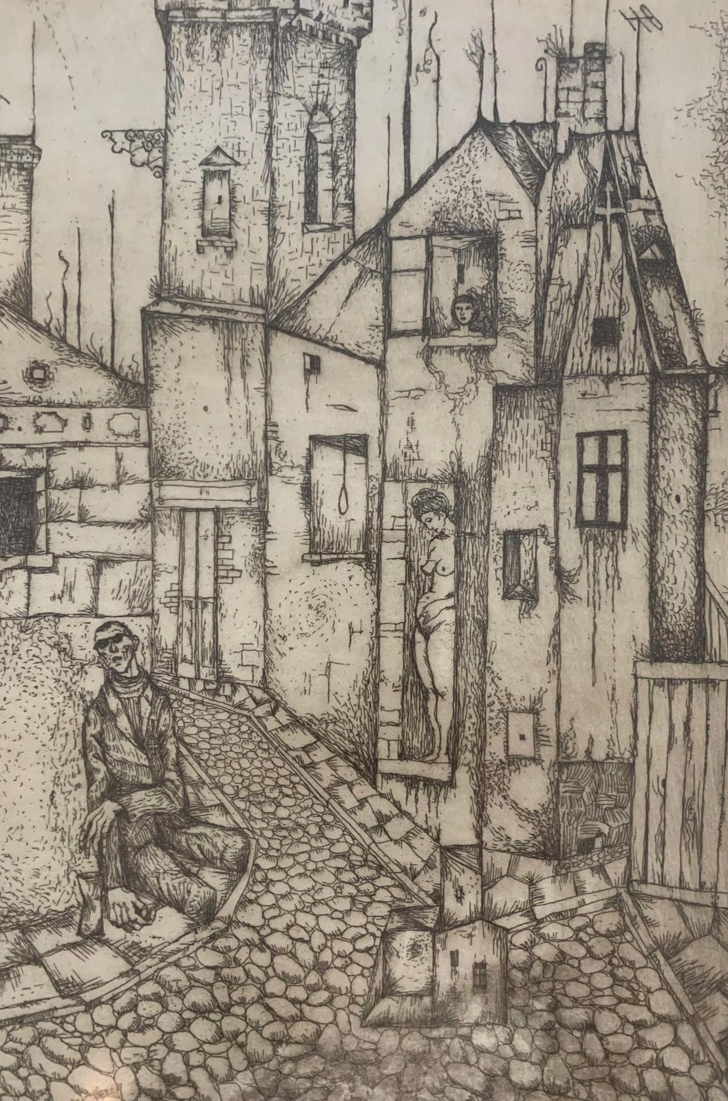 Leszek Rózgayearnings. Figurative Etching, Monochromatic, Minimalistic, Polish Art1962 photo 686.0