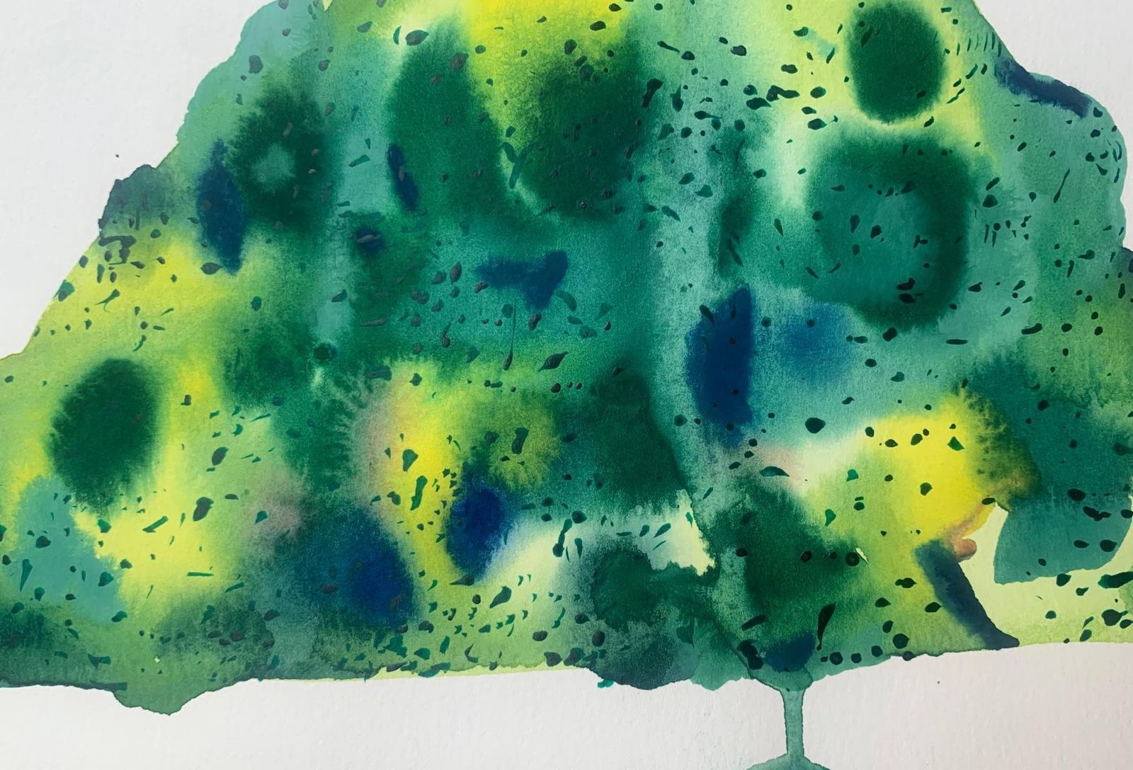 Hanna Ilczyszynnocefresca. Abstract Watercolor Drawing, Colorful, Polish Artist2024 photo furniture