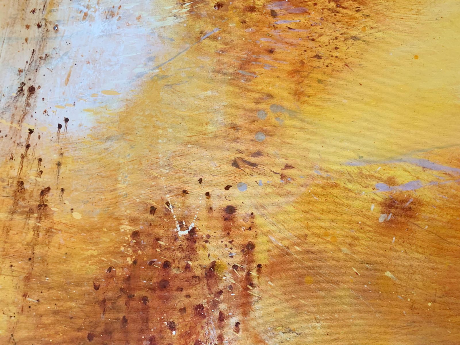 Piotr Butkiewiczthere With The Dog. Gestural Abstraction, Orange, Oil Painting, Polish Artist2025 photo Art