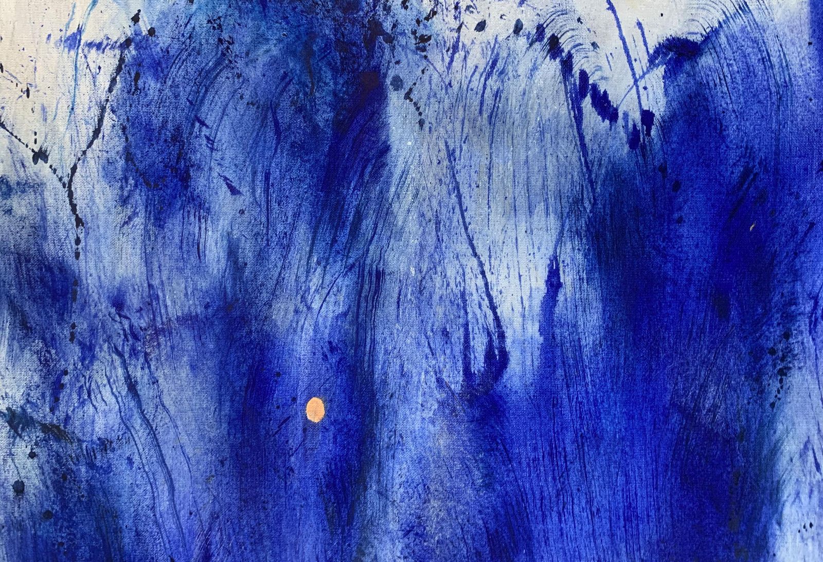 Piotr Butkiewiczsilent Stars. Gestural Abstraction, Blue, Gold, Polish Artist2025 photo Art