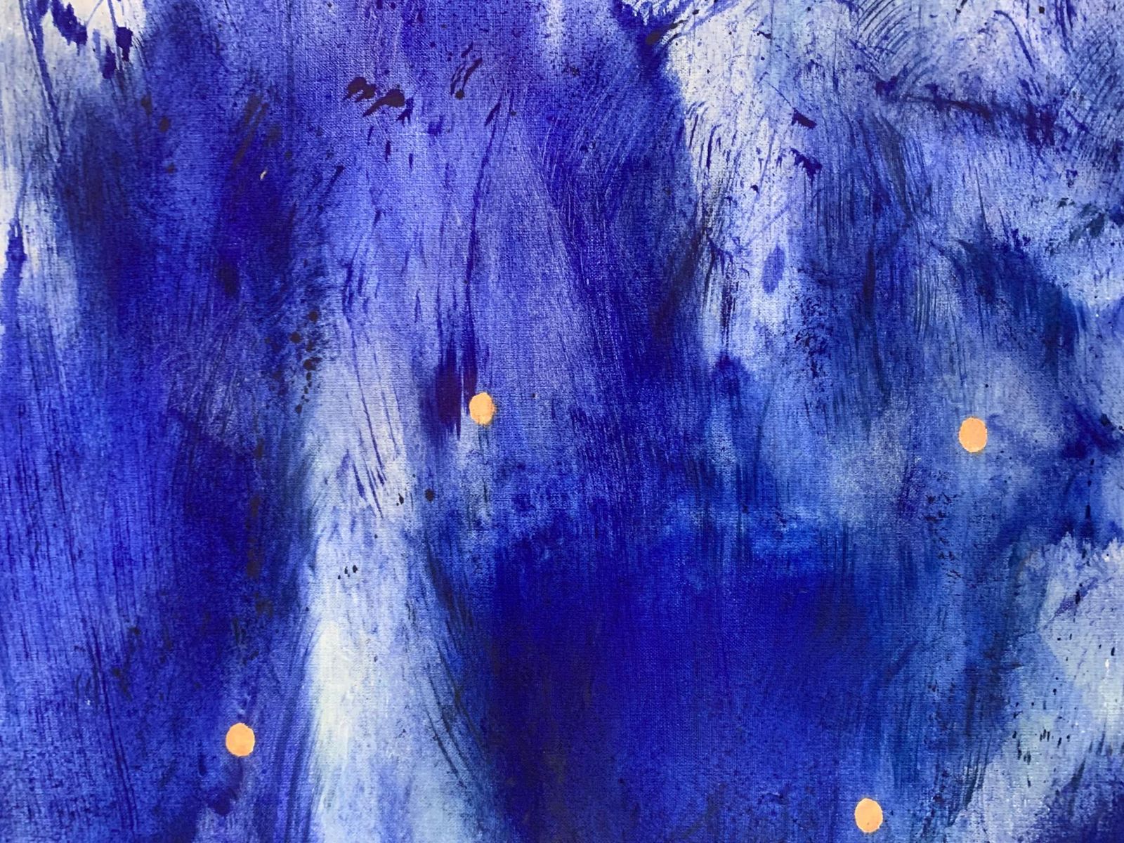 Piotr Butkiewiczsilent Stars. Gestural Abstraction, Blue, Gold, Polish Artist2025 photo 1715.0