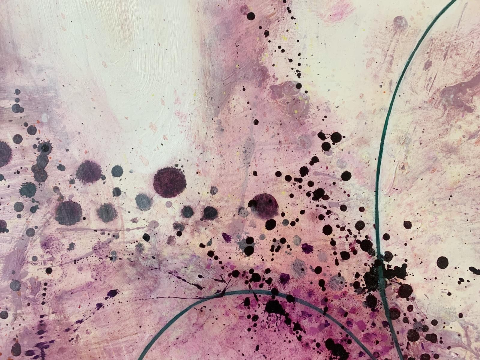 Piotr Butkiewiczunawarness. Gestural Abstraction, Purple, Oil Painting, Polish Artist2024 photo for sale