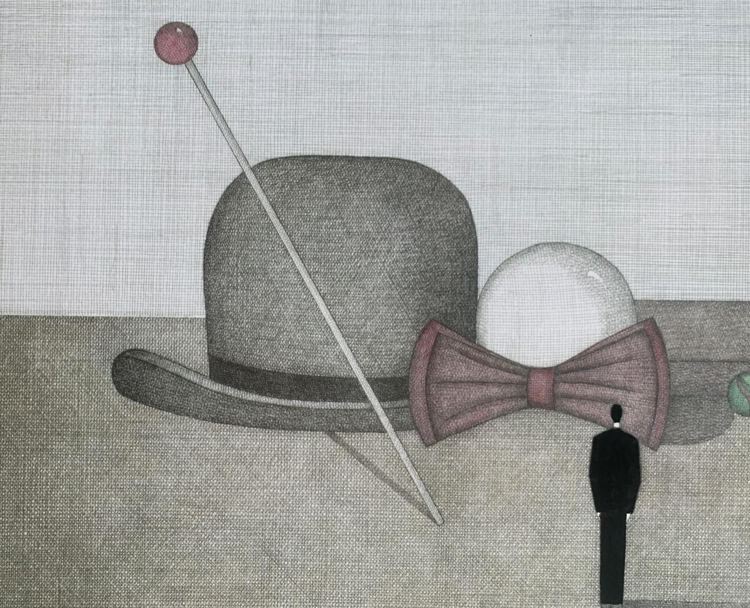 Joanna Wiszniewska Domanskaa Magician. Figurative Print, Symbolic Surrealism, Polish Art2024 photo for sale
