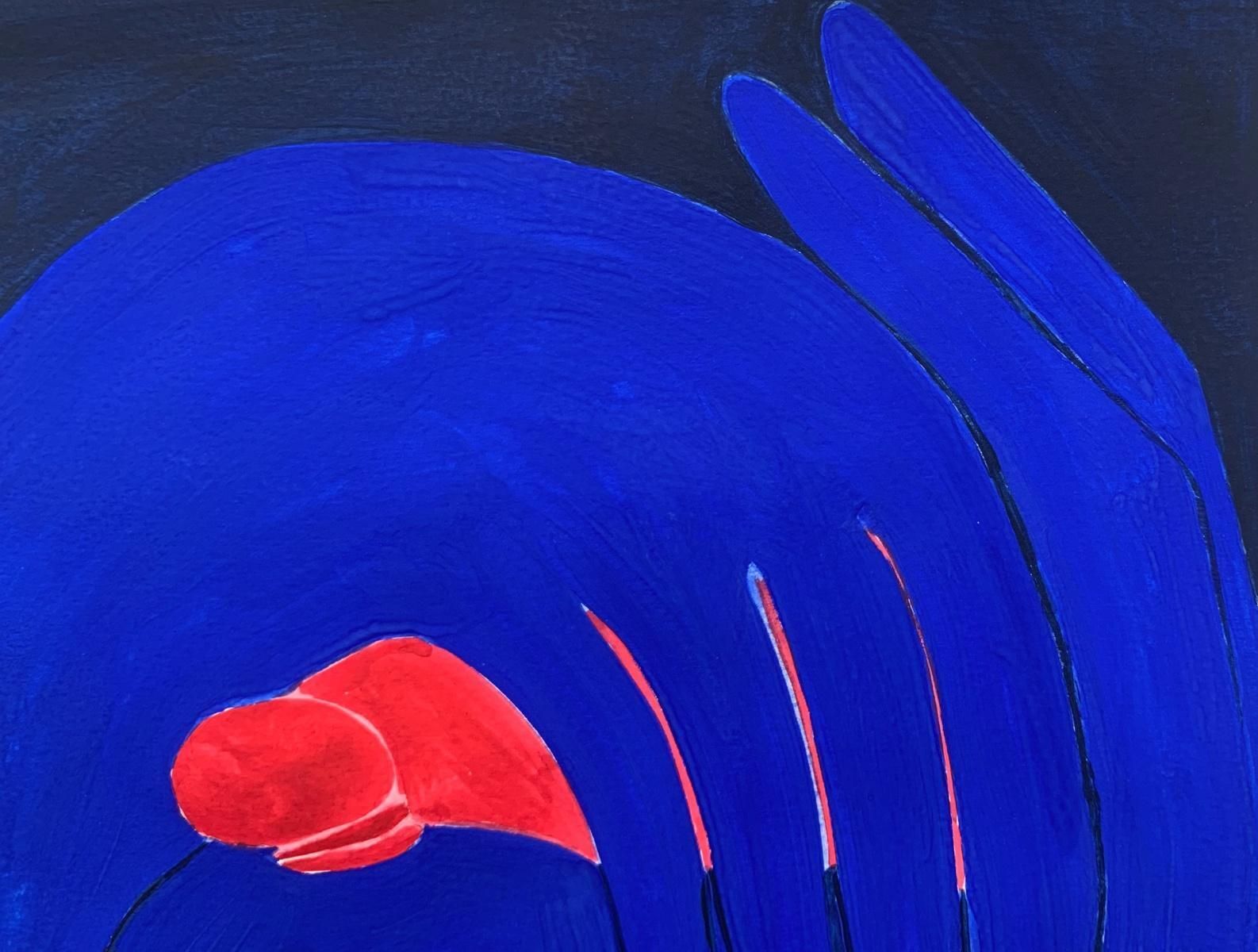 Waleria Matelskain Morpheus' Arms Figurative Painting On Paper, Young Art, Vibrant, European Art2024 photo for sale