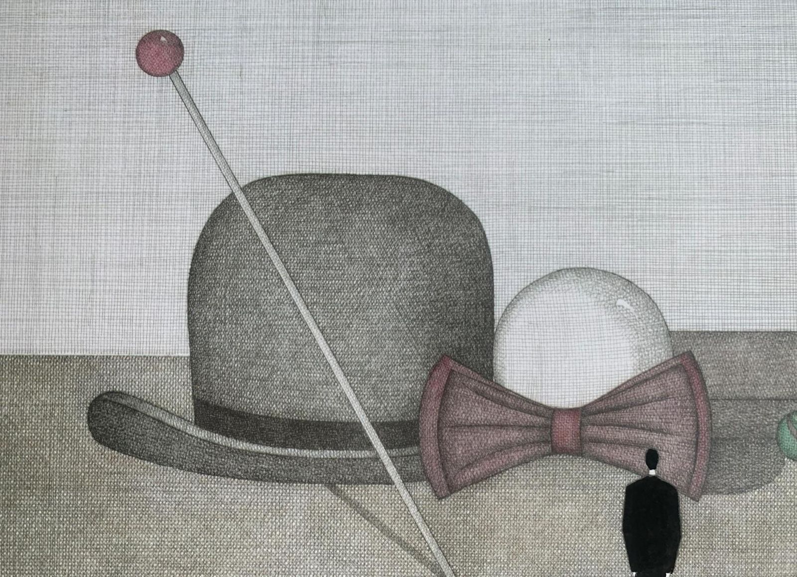 Joanna Wiszniewska Domanskaa Magician. Figurative Print, Symbolic Surrealism, Polish Art2024 photo 343.0
