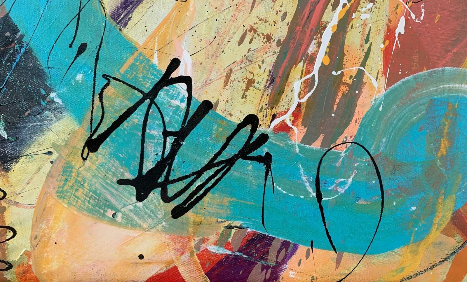 Monika Rossaabstraction. Contemporary Abstract Oil Painting, Colorful, Dynamic, Polish Art2023 photo 1287.0