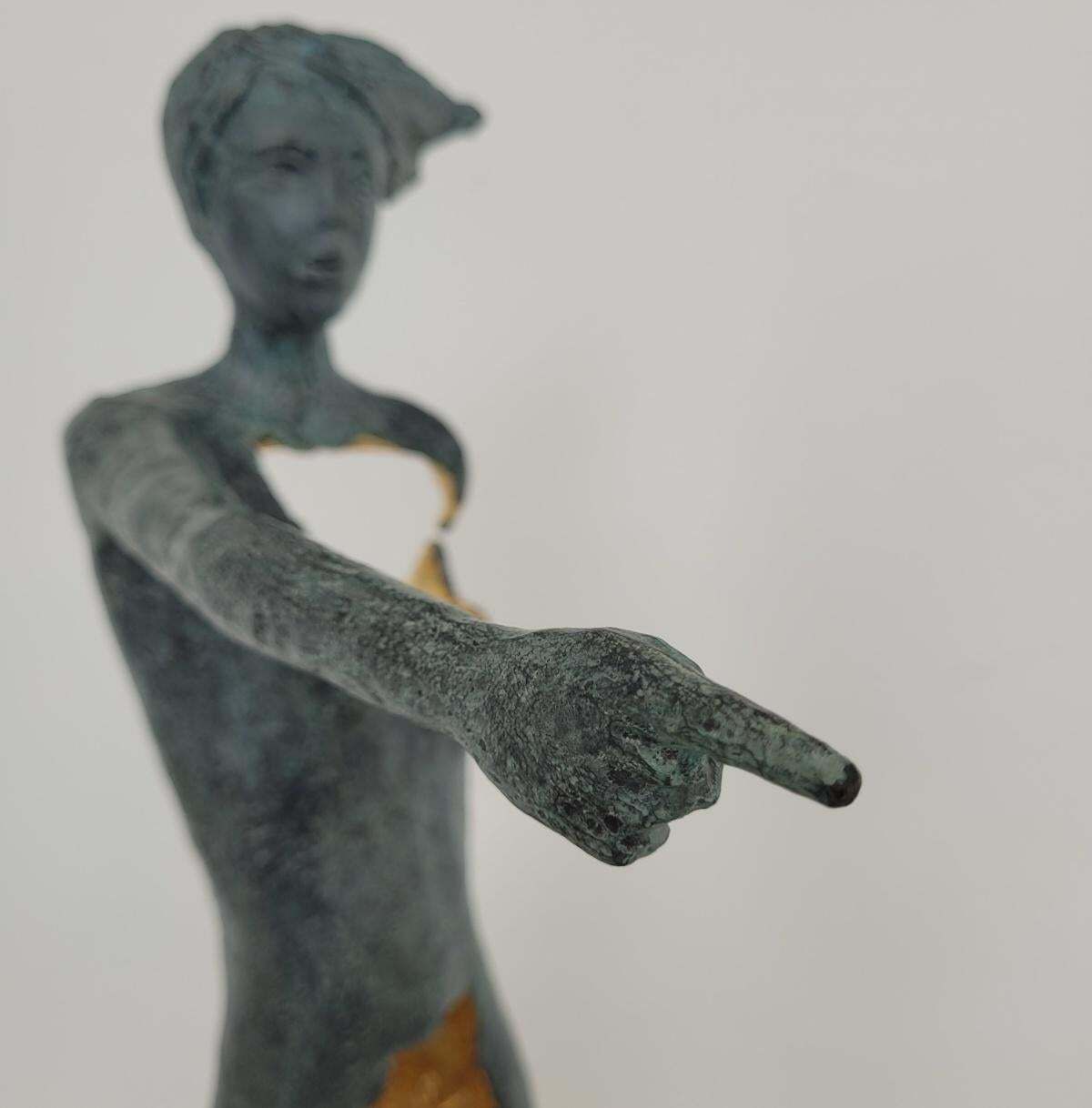 4117.0 Antonio Giancaterinoa Walking Girl. Contemporary Bronze Sculpture, Limited Edition, Italian Artistca. 2020 photo
