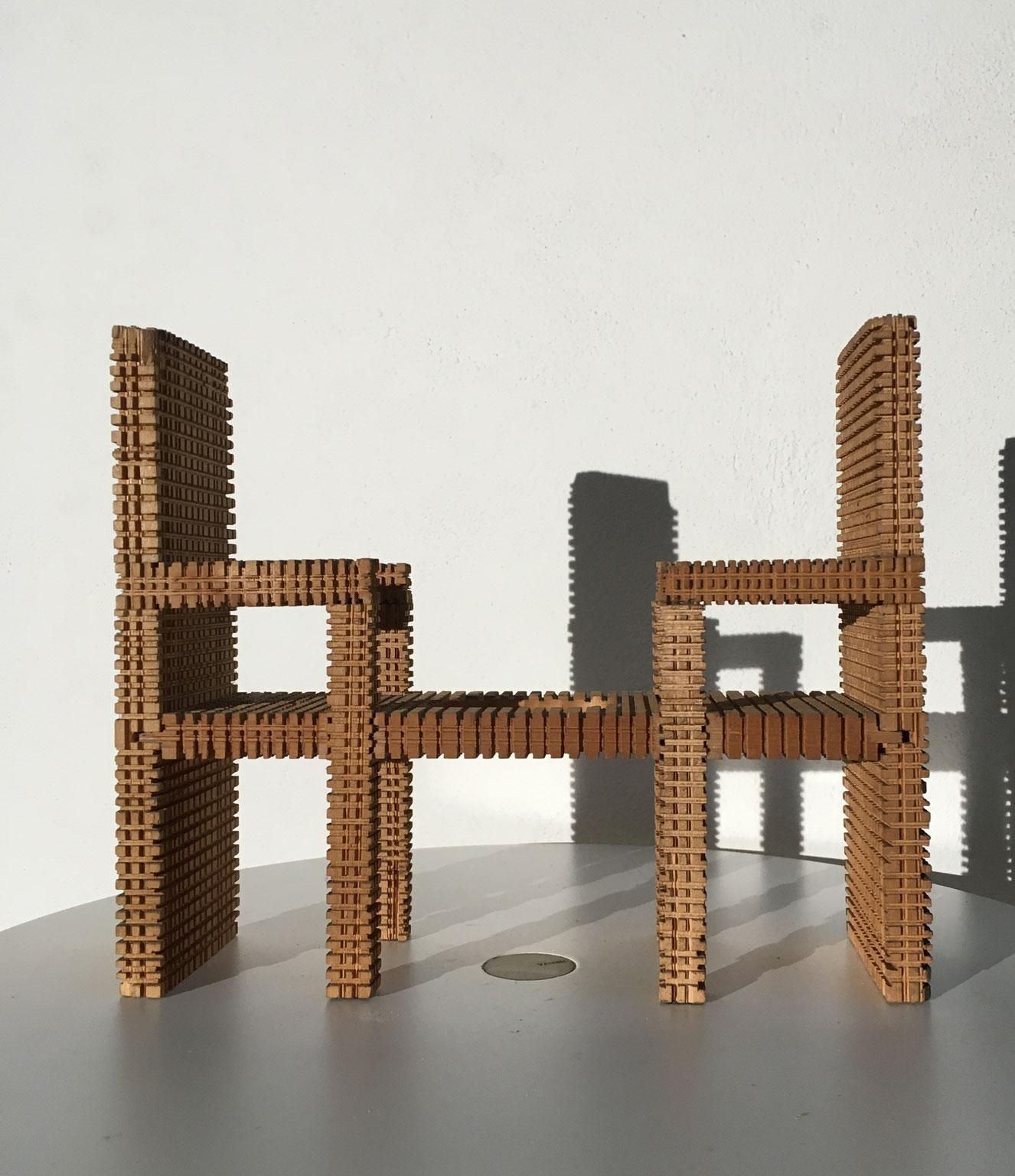 1977 Italy Wooden Abstract Sculpture By Urano Palma Non Dialogo No Words photo furniture