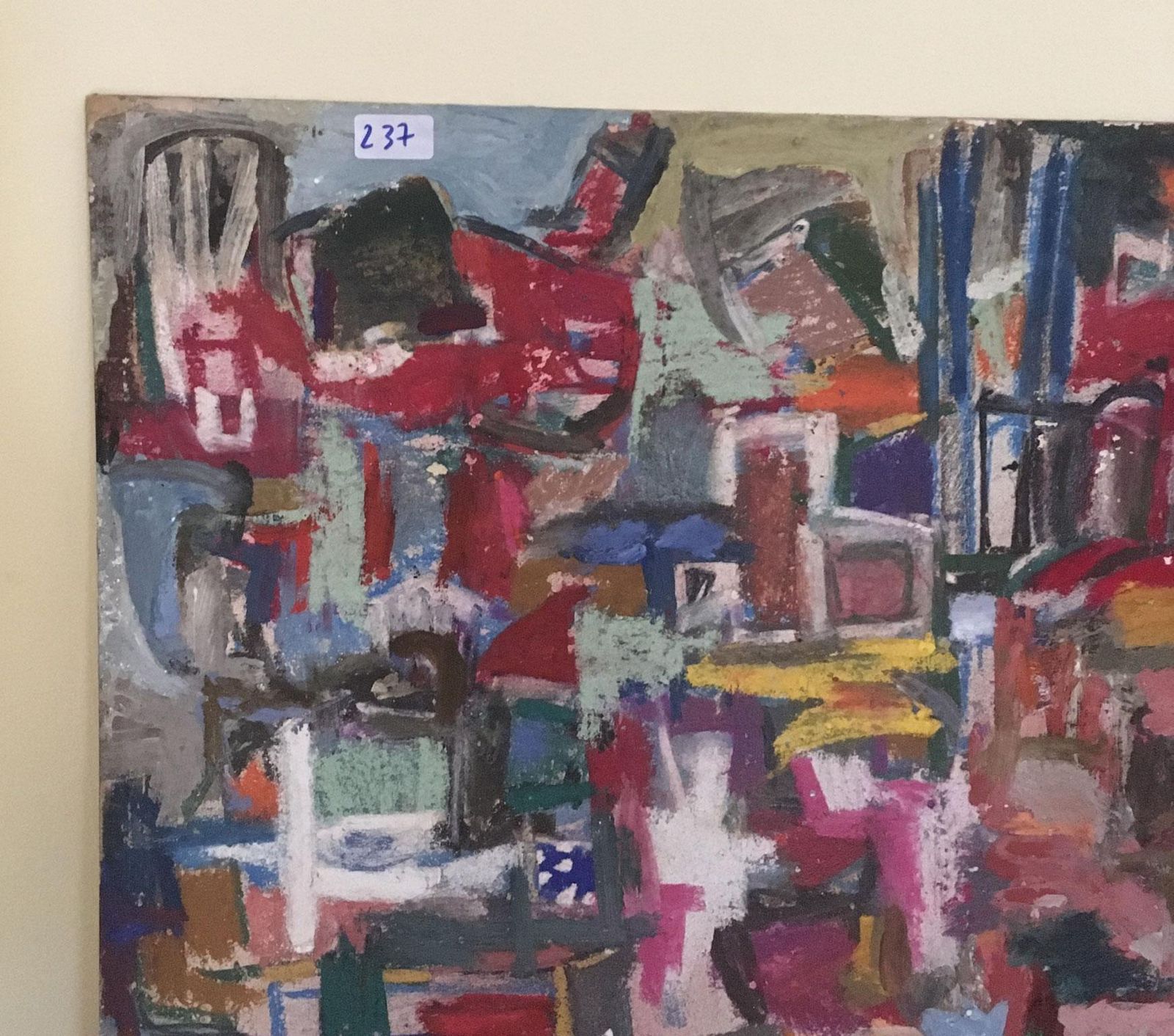 1960 Italy Abstract Painting By Ermete Lancini photo Art