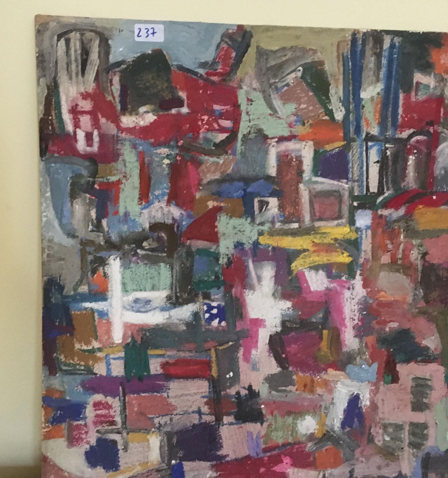1960 Italy Abstract Painting By Ermete Lancini photo 3860.0