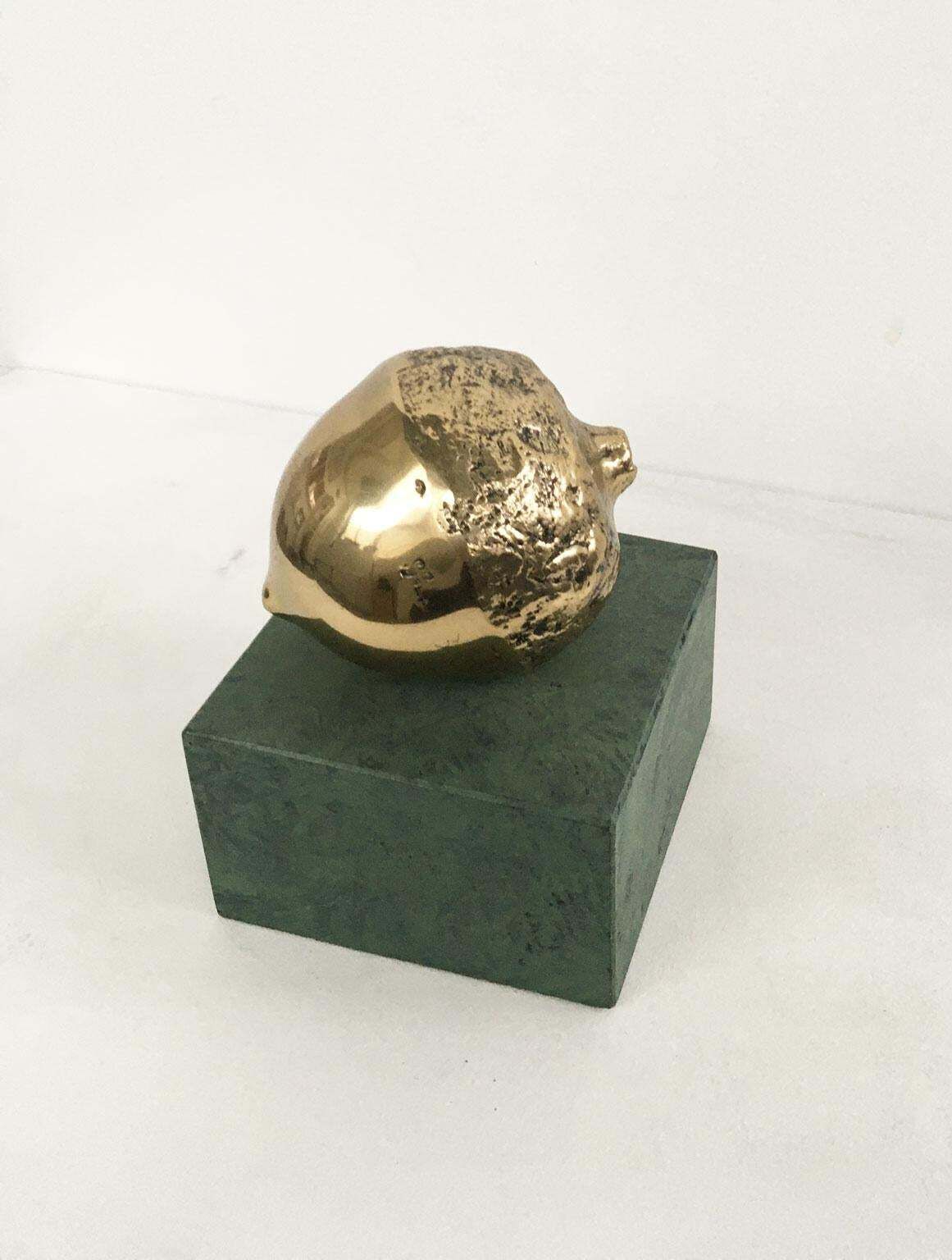 849.0 1986 Italy Bronze Sculpture Patrizia Guerresi Melograno Pomegranate photo