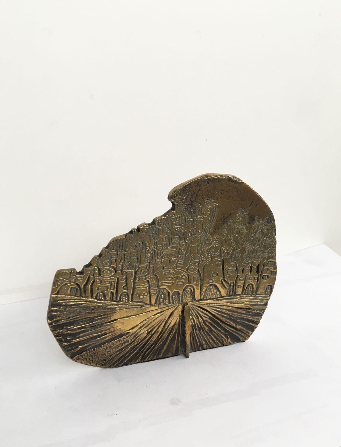 1980 Italy Bronze Abstract Sculpture By Luciana Matalon Gente E Dune photo 841.0