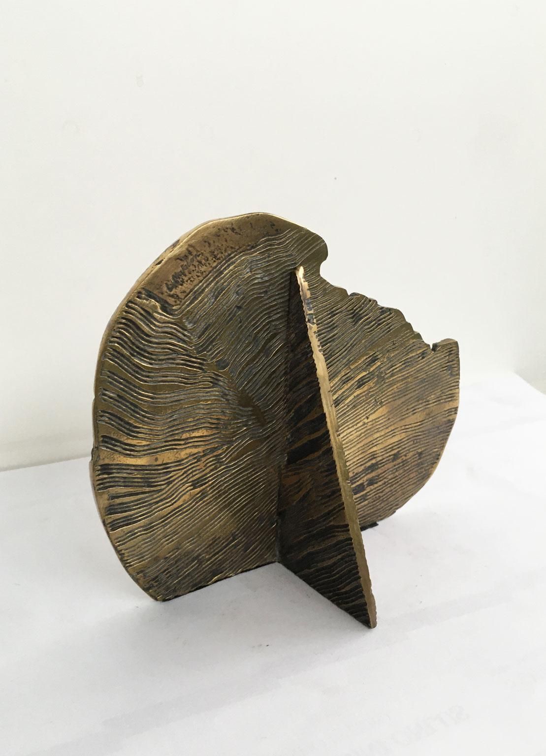 1980 Italy Bronze Abstract Sculpture By Luciana Matalon Gente E Dune photo vintage