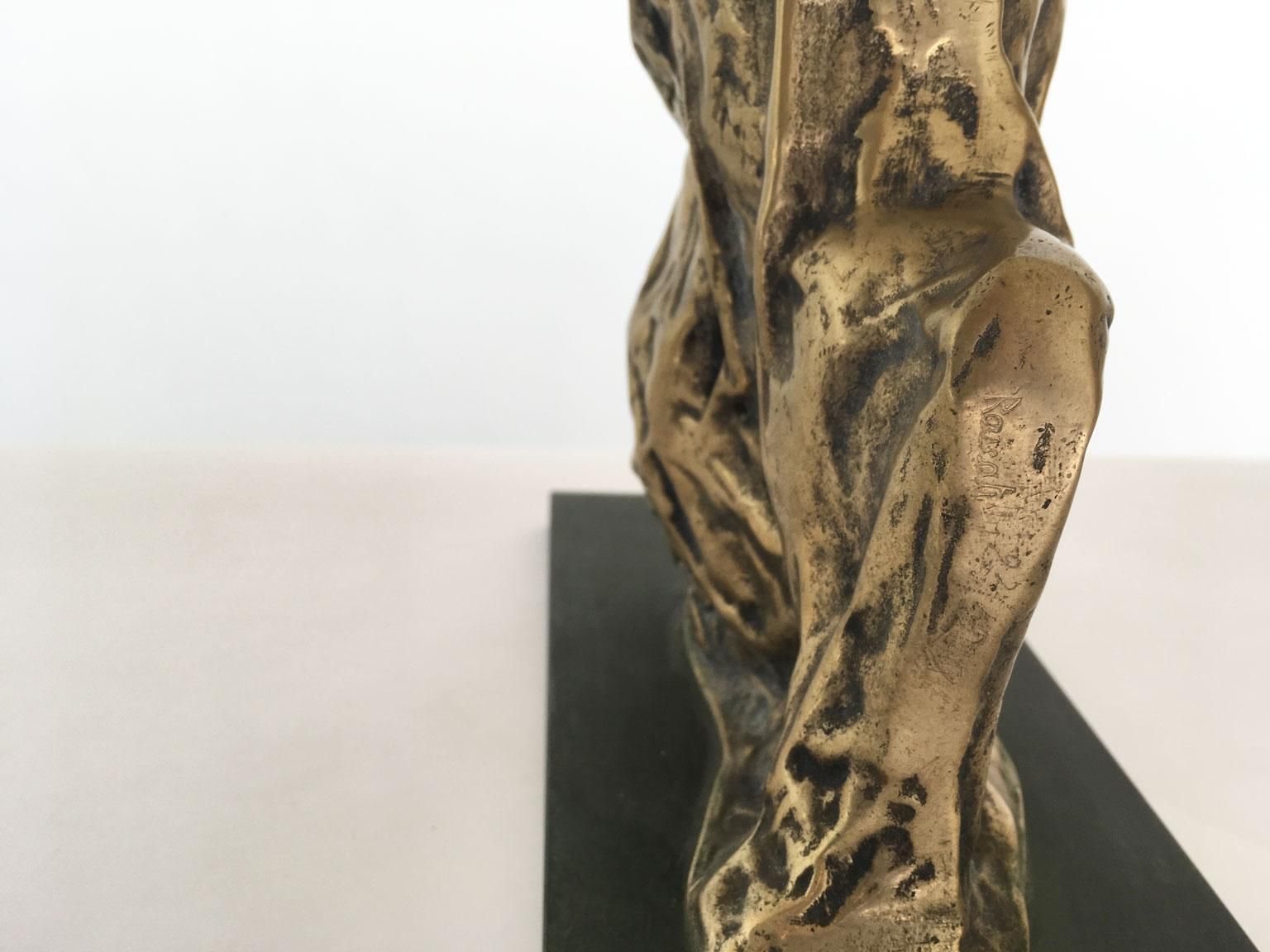 1980 Italy Post Modern Cristina Roncati Bronze Abstract Sculpture Cavaliere photo vintage