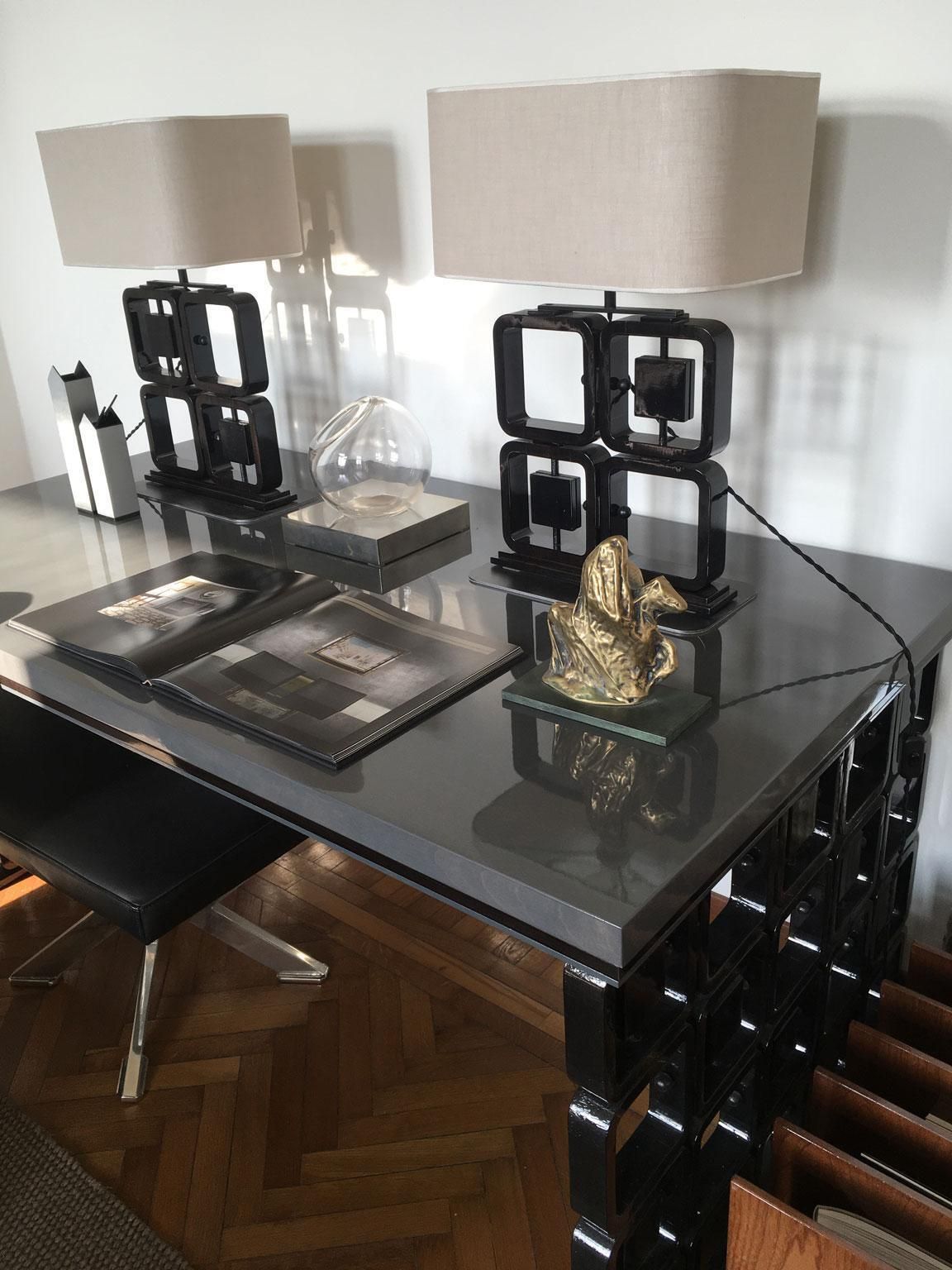 photo for sale 1980 Italy Post Modern Cristina Roncati Bronze Abstract Sculpture Cavaliere