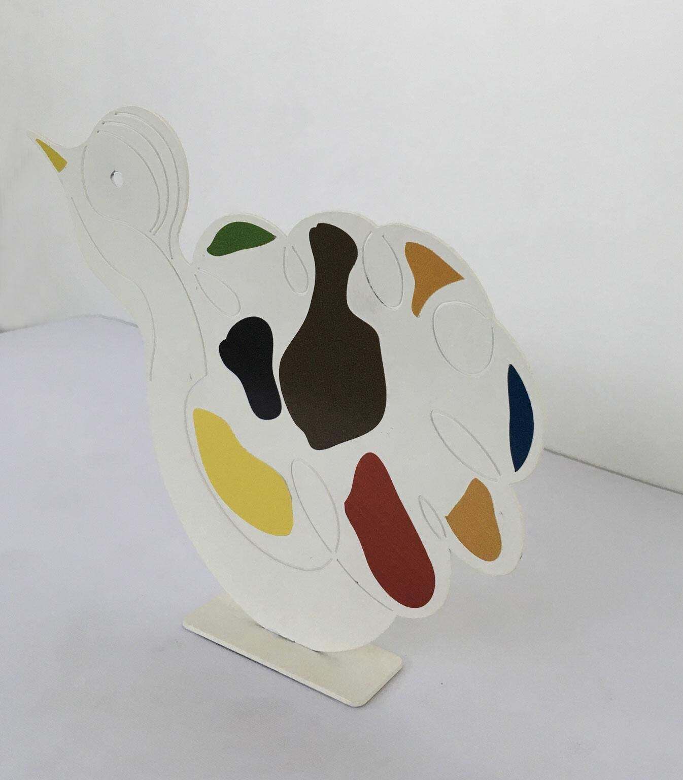 Italy 1980 Riccardo Dalisi White Painted Metal Sculpture Pulcinino photo vinterior