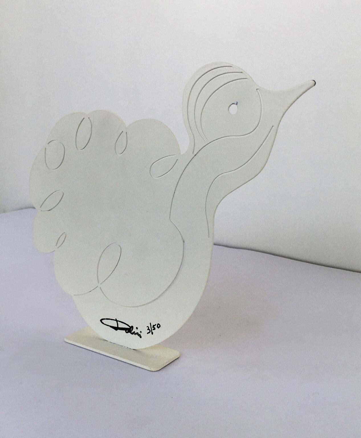 photo buy Italy 1980 Riccardo Dalisi White Painted Metal Sculpture Pulcinino