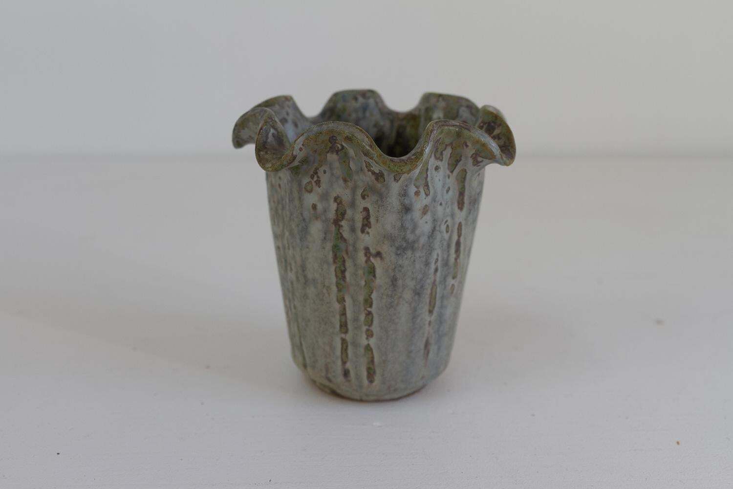 Arne Bang Stoneware Vase With Blue And Green Glaze, Denmark 1940s. photo furniture