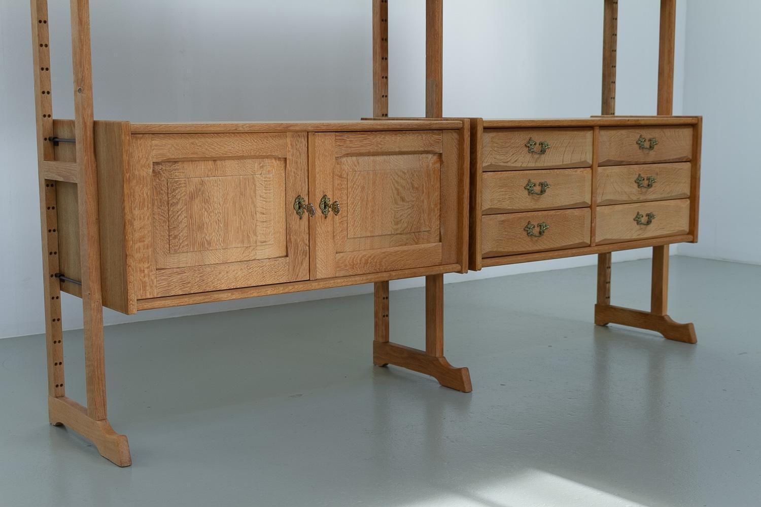 photo for sale Danish Freestanding Oak Bookcase By Henning Kjærnulf For Nyrup Møbler, 1960s.