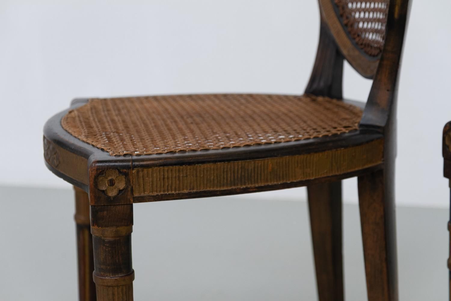 French Louis XVI Style Cane Side Chairs, 1880s. Set Of 2. photo buy