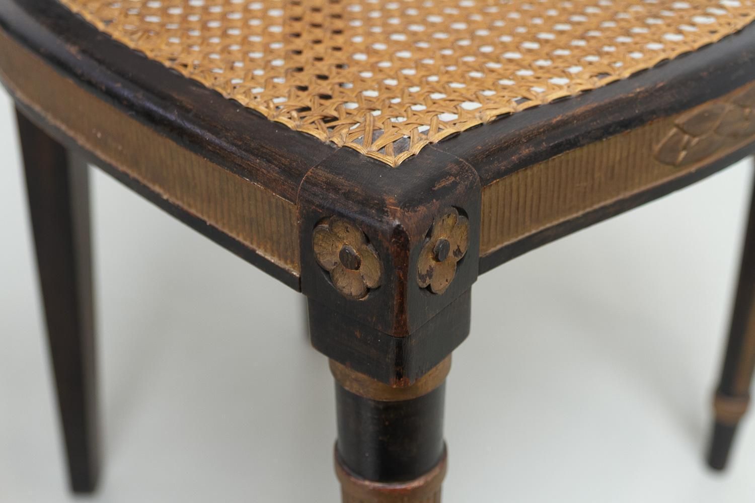 photo vinterior French Louis XVI Style Cane Side Chairs, 1880s. Set Of 2.
