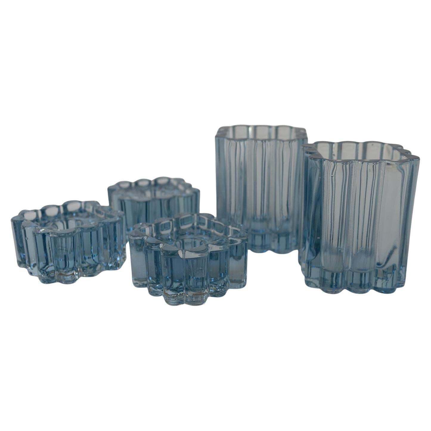 Danish Arcade Glass By Christel Holmgren Exner For Holmegaard, 1960s. Set Of 5.
