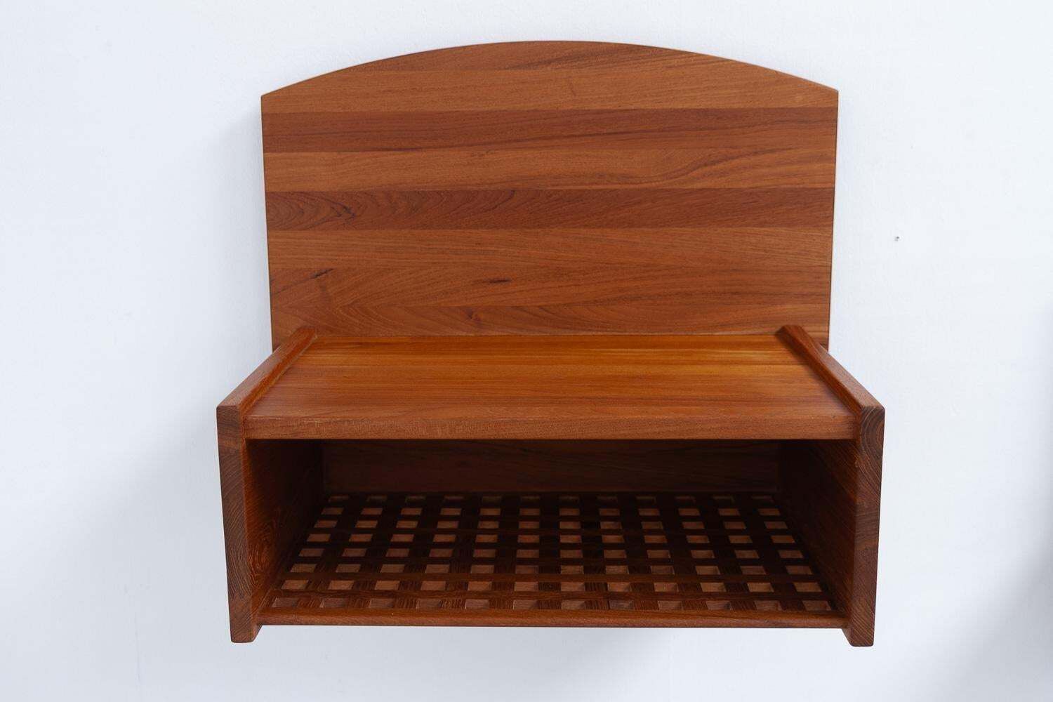 photo furniture Danish Wall Mounted Bedside Tables In Solid Teak By Trip Trap, 1980s. Set Of 2.