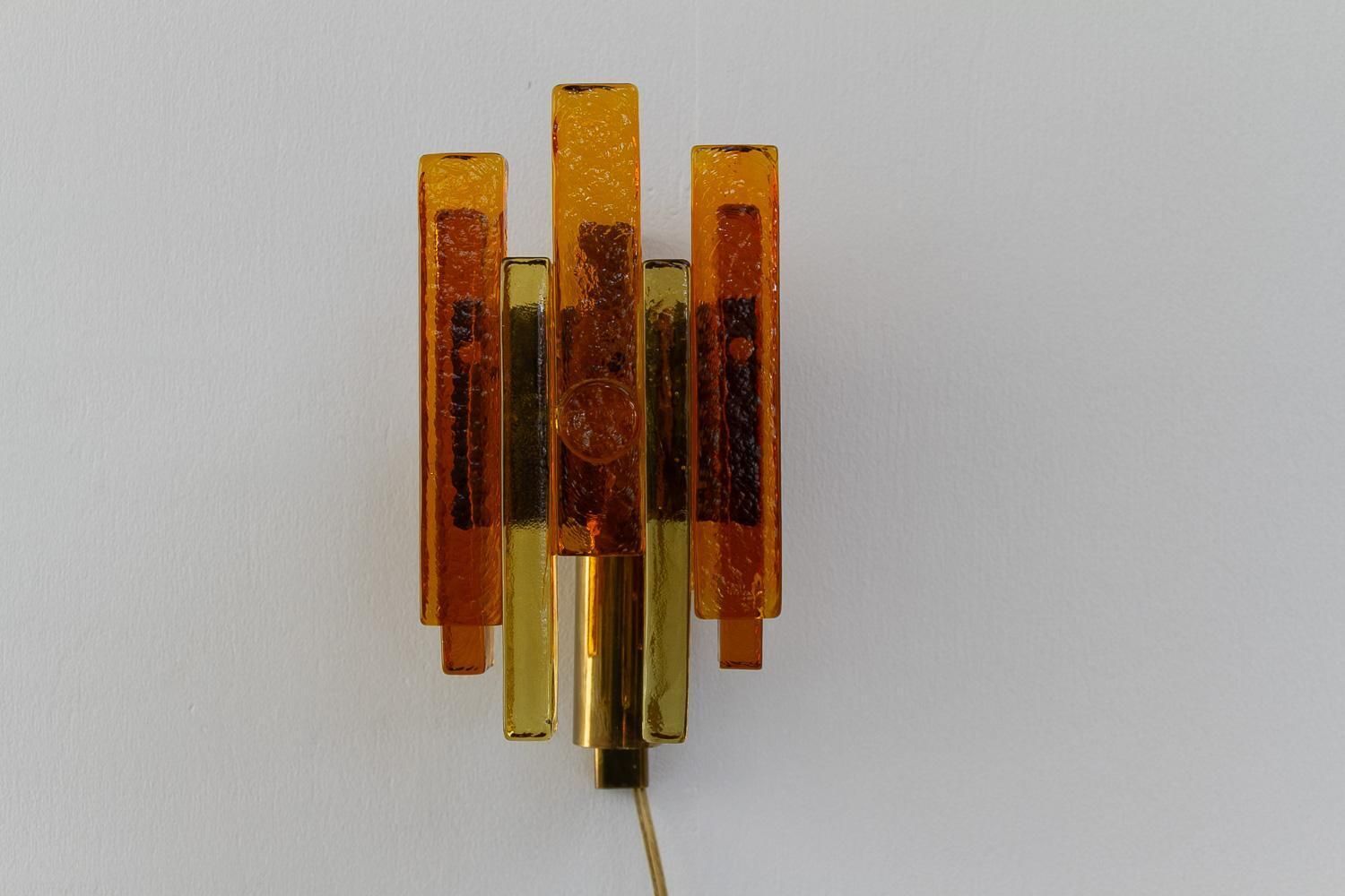 Stacked Glass And Brass Wall Sconce By Svend Aage Holm Sørensen, 1960s. photo furniture