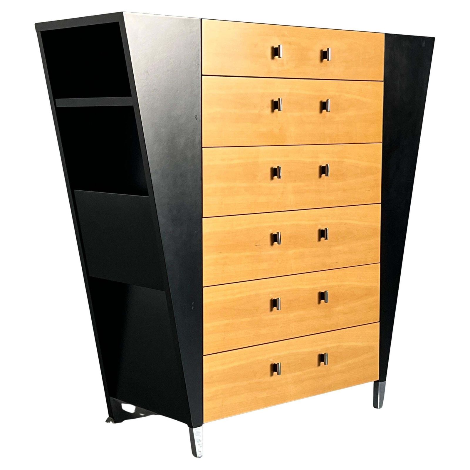 Vintage Postmodern Memphis Design Chest Of Drawers In Beechwood By Schönbuch