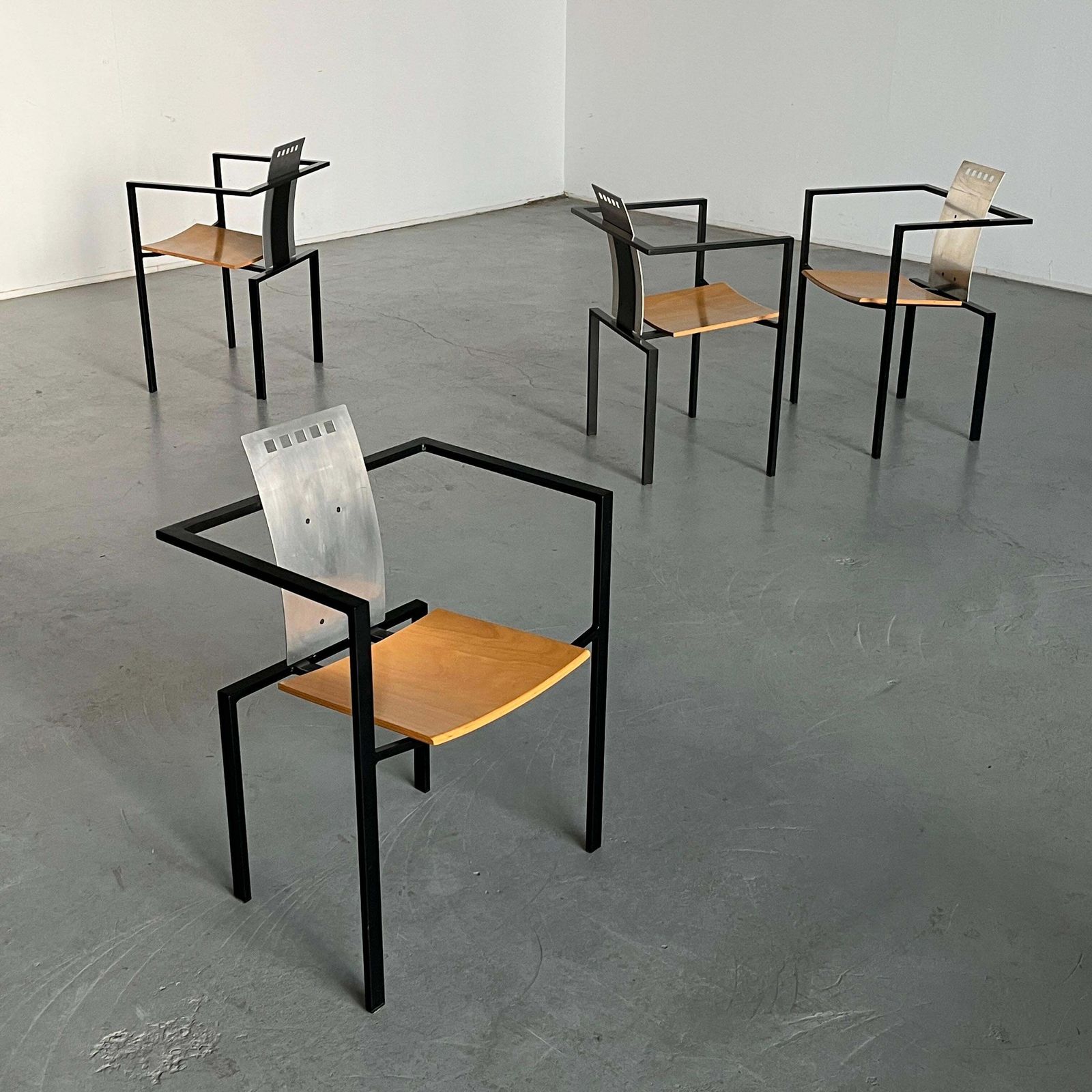 1 Of 4 Memphis Design Postmodern Geometrical Chairs By Kff, 1980s Germany photo for sale