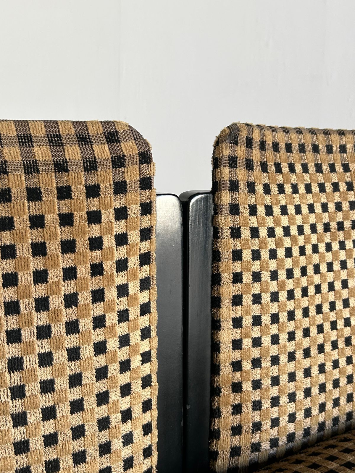 Furniture Set Of 4 Italian Sculptural Lacquered Bentwood Dining Chairs, Geometric Pattern photo